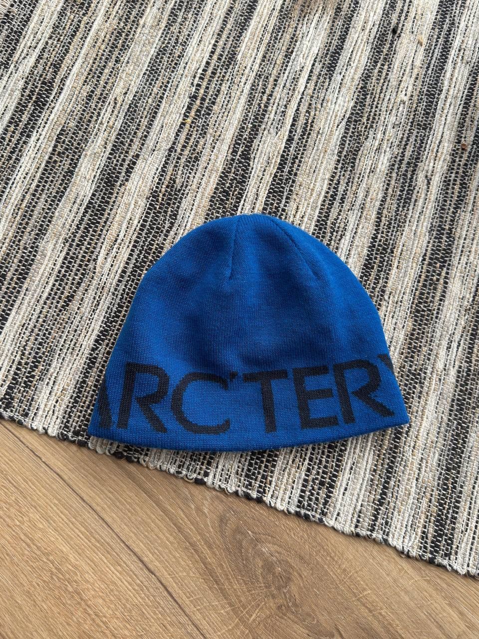 Arc'teryx ARCTERYX BIG LOGO BLUE BEANIE HAT MEN’S Y2K GORPCORE WINTER Size ONE SIZE - 2 Thumbnail