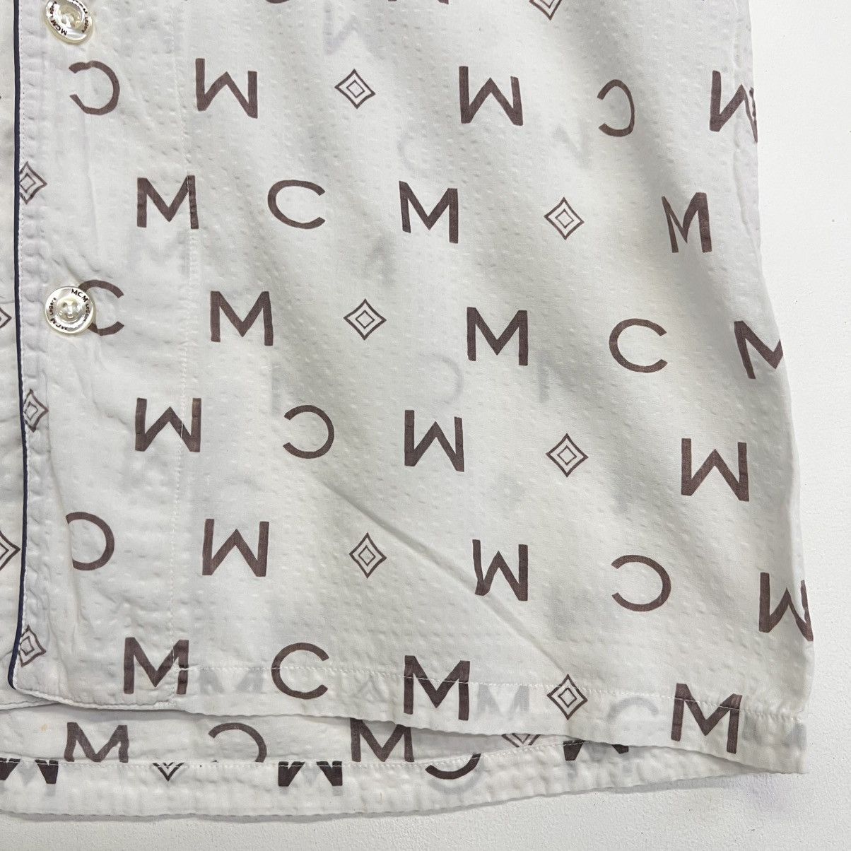 MCM MCM LEGERE Monogram Fullprint Open Collar Button Shirt Size US M / EU 48-50 / 2 - 5 Thumbnail