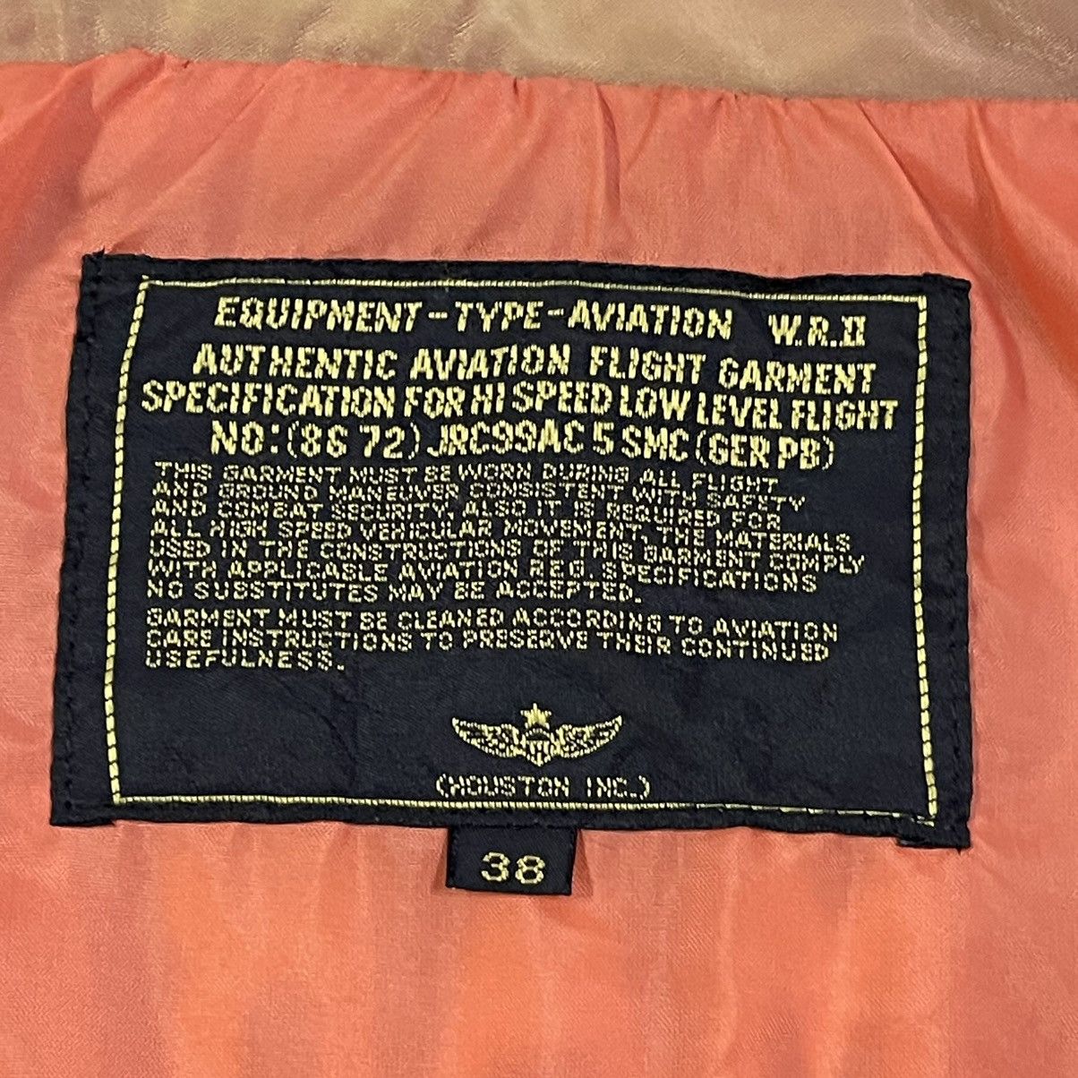 Vintage Vintage 80s US Marine Bomber Jacket Sunfaded Houston Size US M / EU 48-50 / 2 - 9 Thumbnail
