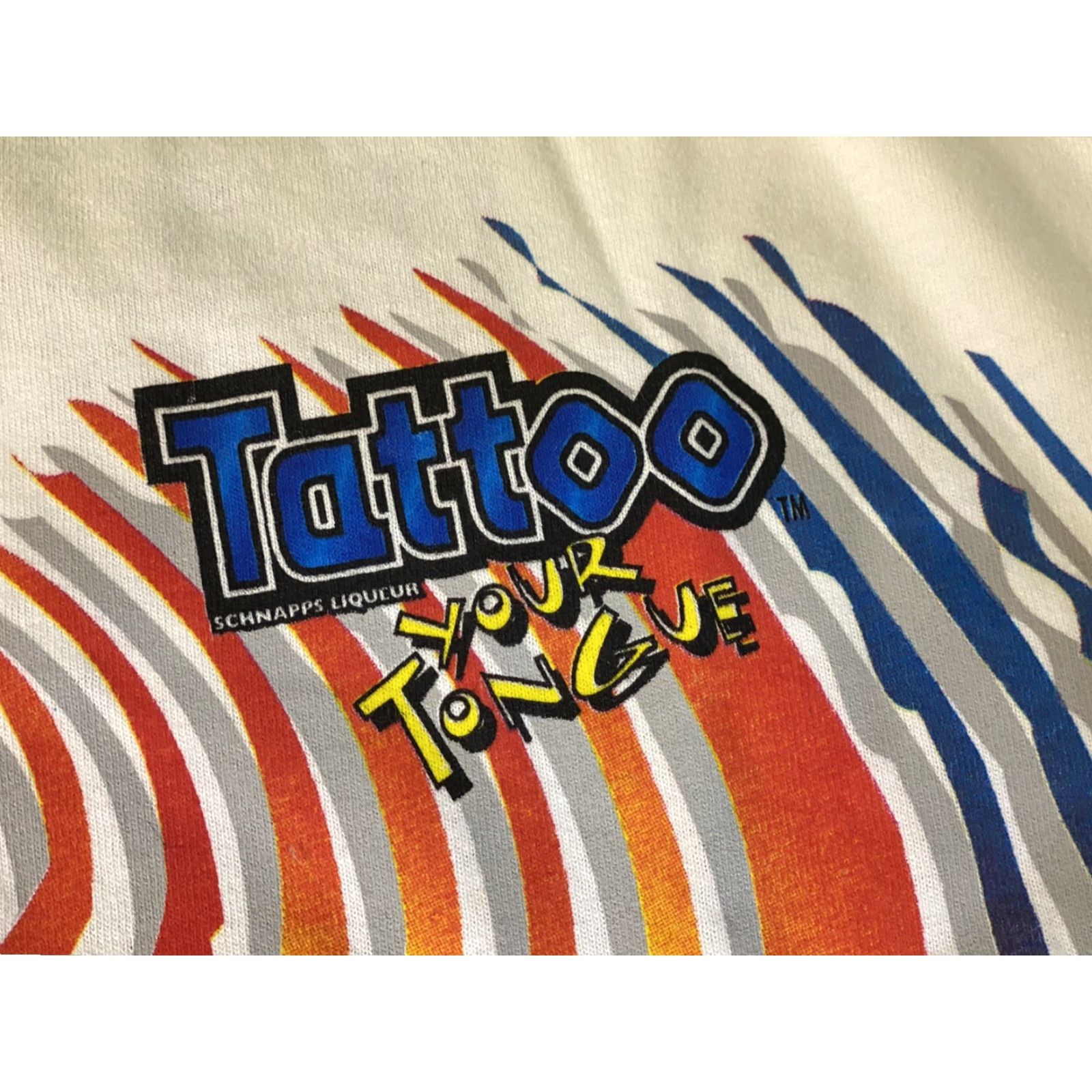 Doublet VINTAGE Alstyle Double Sided Shirt White XL NOS VTG SCHNAPPS Liqueur Tattoo Your Tongue Mens Shirt White XL Size US XL / EU 56 / 4 - 4 Thumbnail