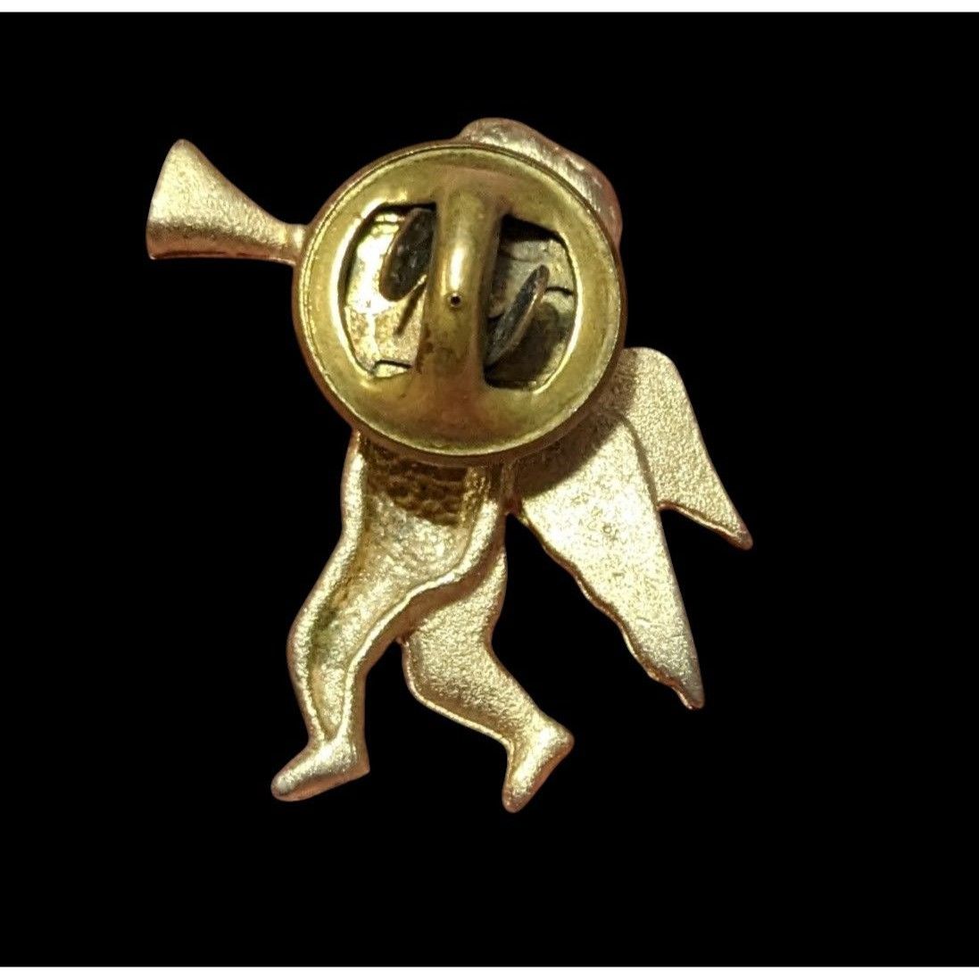 Other Vintage Gold Tone Trumpeting Cherub Lapel Pin Size ONE SIZE - 2 Thumbnail