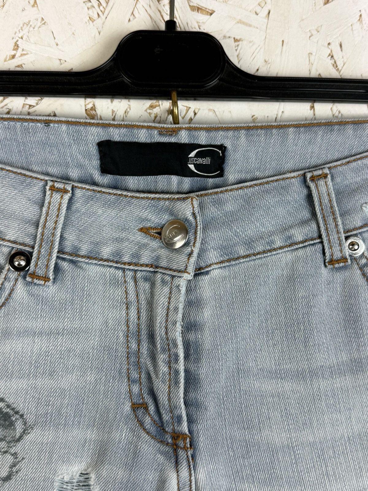 Just Cavalli Vintage Just Cavalli 2001 Horse Tattoo Printed Jeans Size 30 Size 31" - 7 Thumbnail