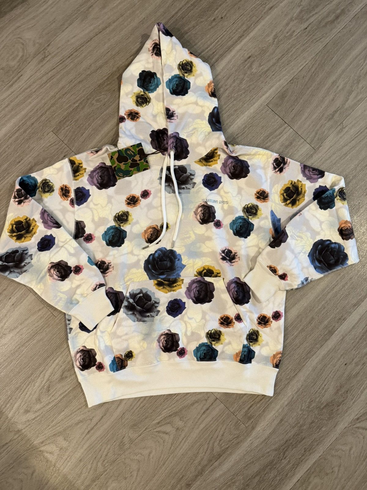 Bape ivory floral camo pullover