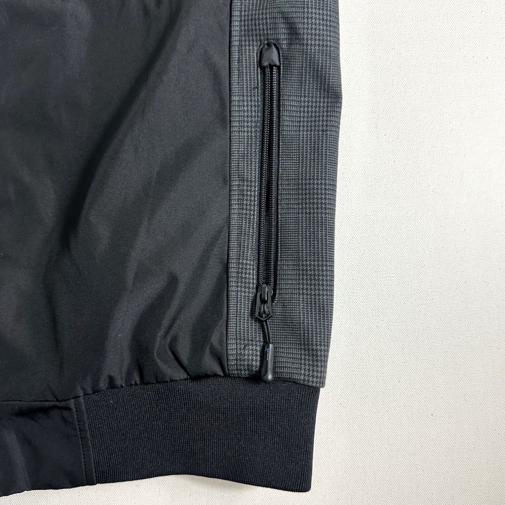 Zara Zara Bomber Jacket Mens XL Full Zip Plaid Sleeve Black Size US XL / EU 56 / 4 - 5 Thumbnail
