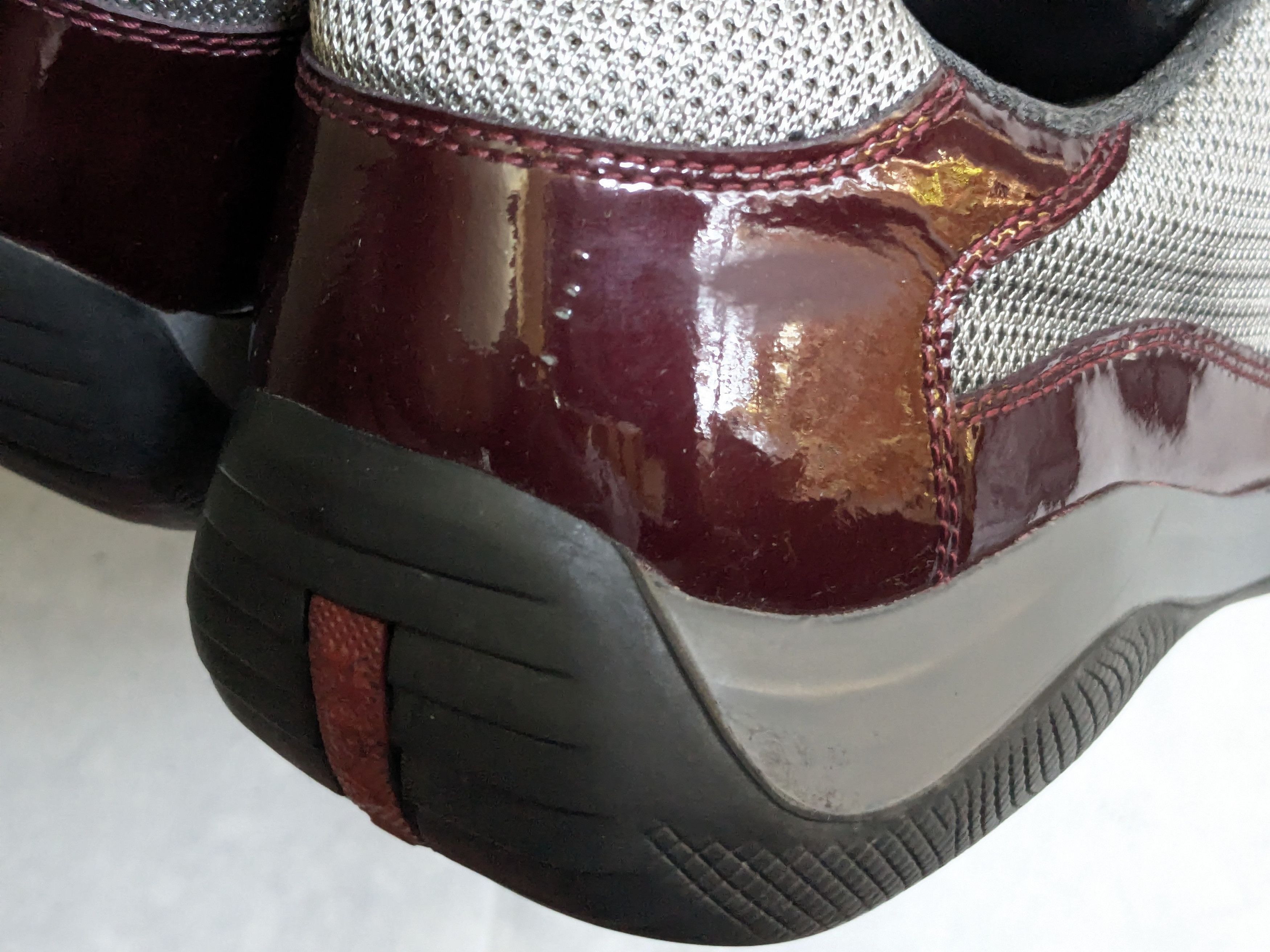 Prada Prada America's Cup Sneakers Burgundy Patent Leather 10.5 Size US 10.5 / EU 43-44 - 14 Thumbnail