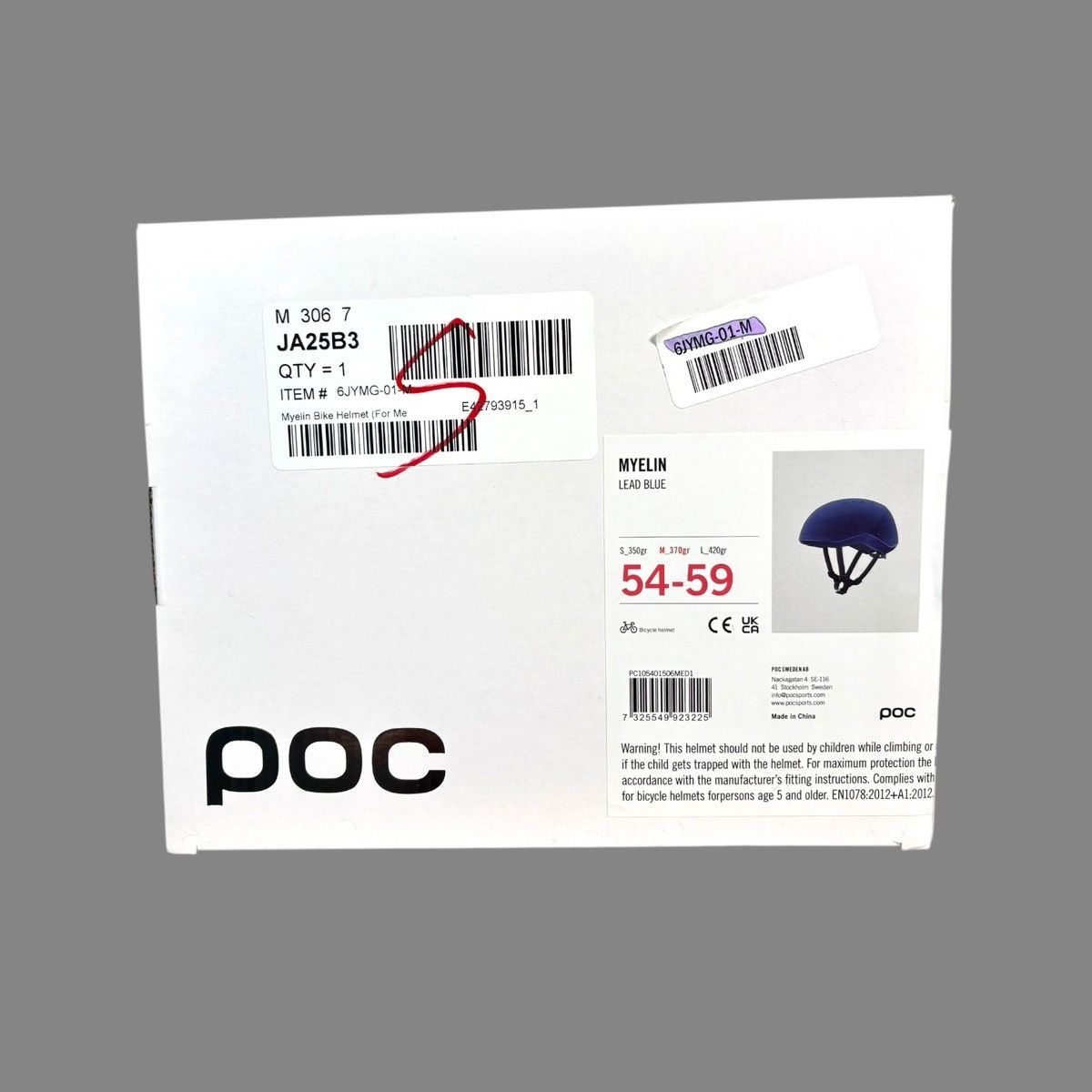 Other POC Myelin Lead Blue Covered Bicycle Helmet Sz M 54-59 cm Size ONE SIZE - 17 Thumbnail