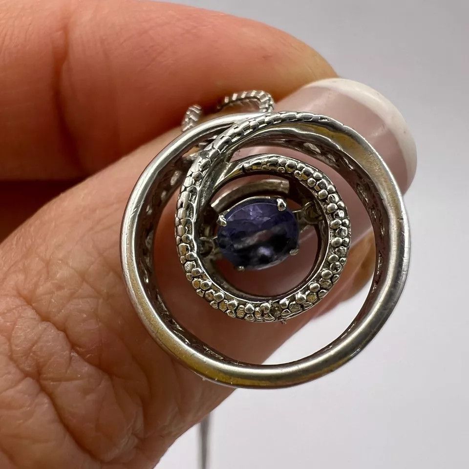 Vintage Necklace Vintage 925 Italian Sterling Silver Pendant Jewelry Size ONE SIZE - 3 Thumbnail