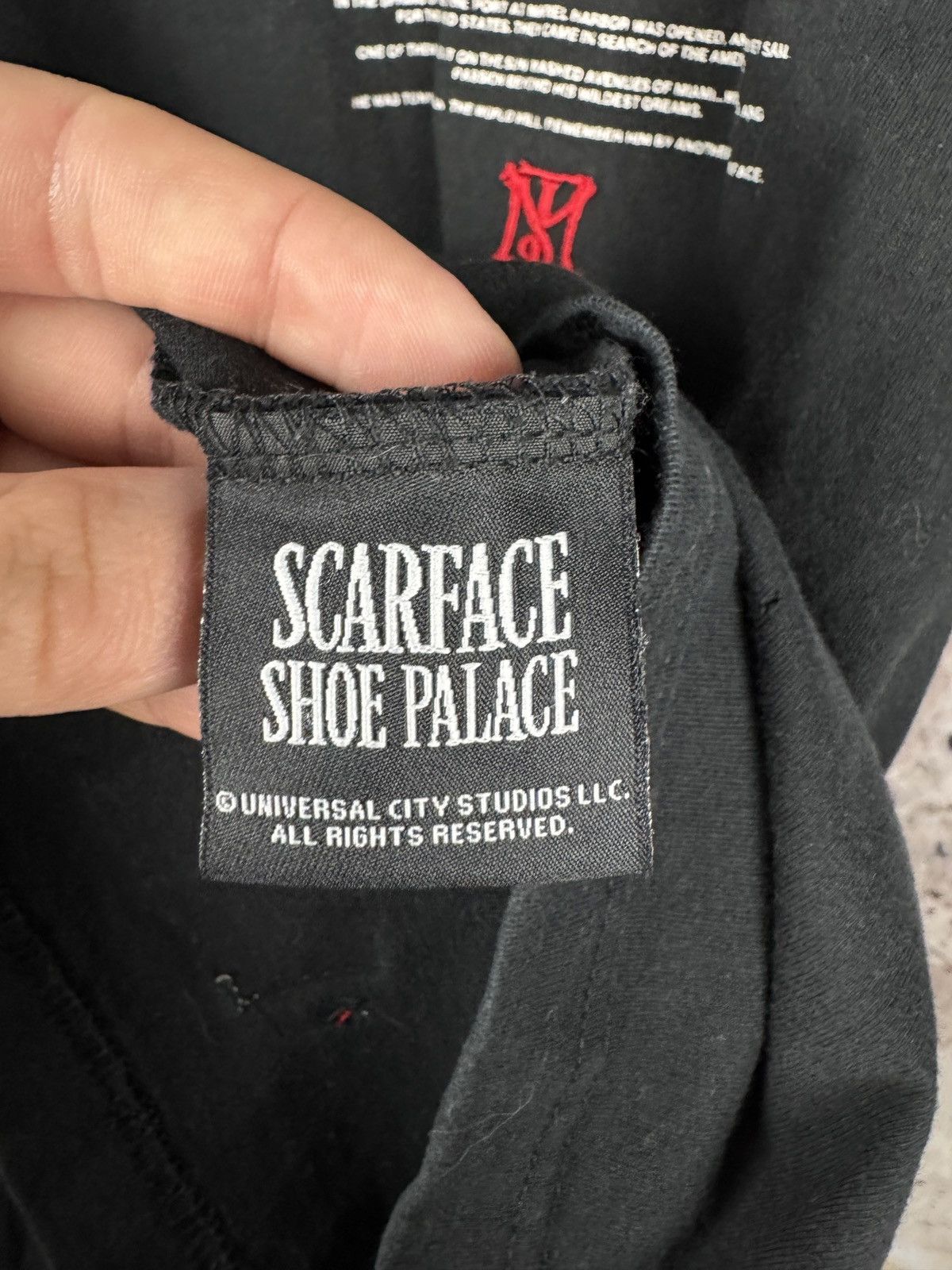 Vintage Men’s Scarface Shoe Palace T-Shirt Movie Big Logo Size Large Size US L / EU 52-54 / 3 - 16 Thumbnail
