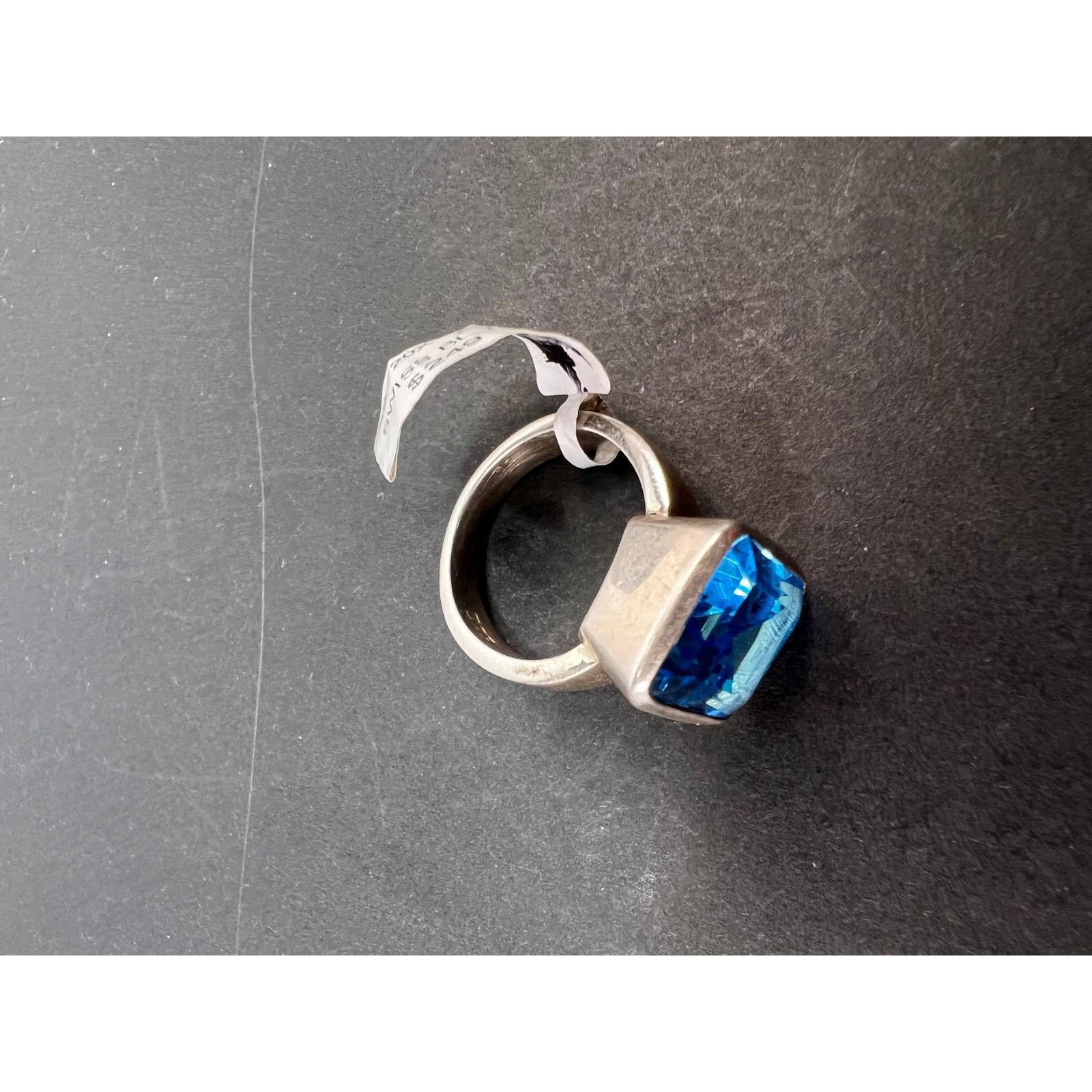 Other NEW Swiss blue topaz sterling silver ring size 7 Size ONE SIZE - 8 Thumbnail