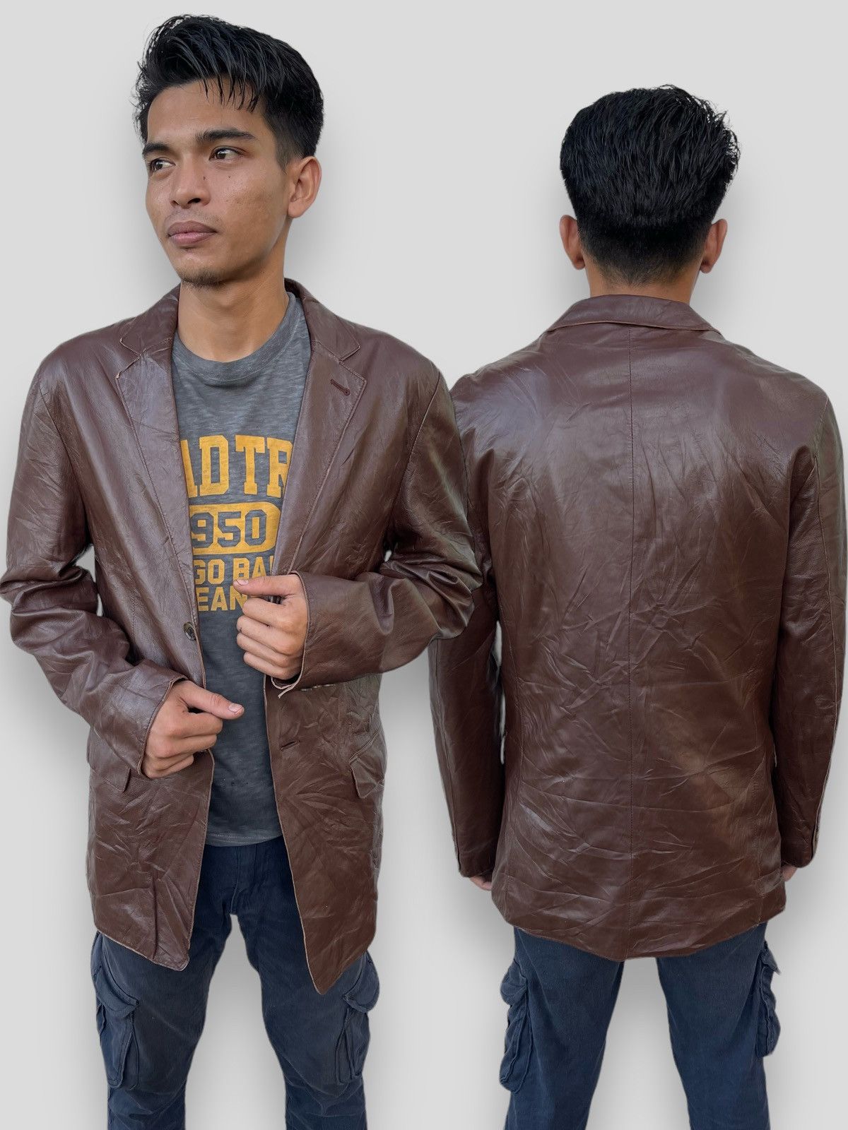 Takeo Kikuchi TAKEO KIKUCHI SHEEP SKIN LEATHER COAT Size US L / EU 52-54 / 3 - 1 Thumbnail