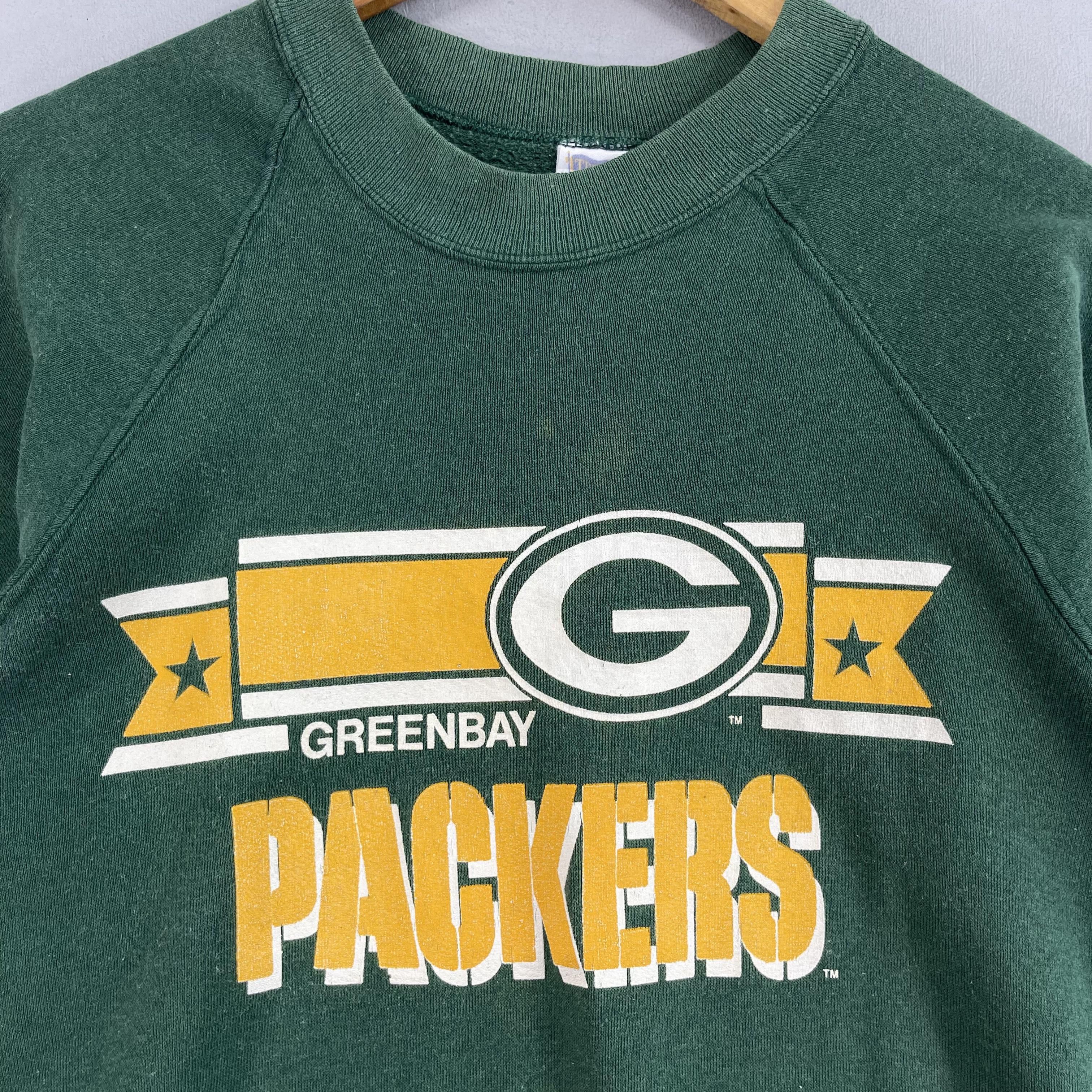 American Trench × NFL × Vintage Vintage 90's Green Bay PACKERS Nfl Printed Sweatshirt Size US S / EU 44-46 / 1 - 2 Thumbnail