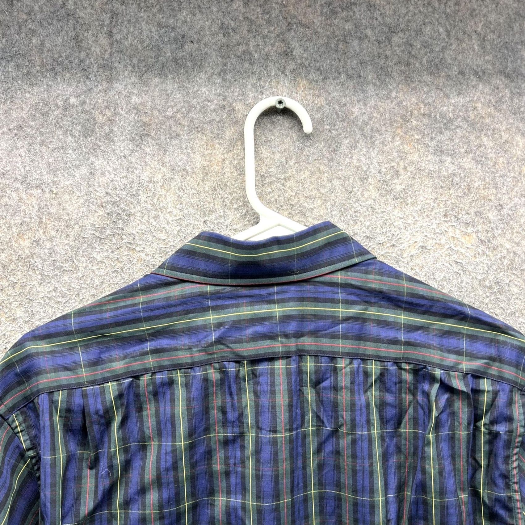 J.Crew J.Crew Shirt Mens Medium Blue Plaid Button Front Woven 80s 2-Ply Cotton Casual Long Sleeve Size US M / EU 48-50 / 2 - 7 Thumbnail