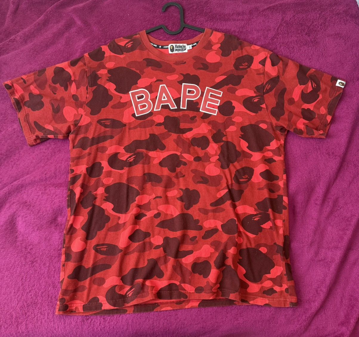 Bape Bape Red Camo T-Shirt Size US XXL / EU 58 / 5 - 1 Thumbnail