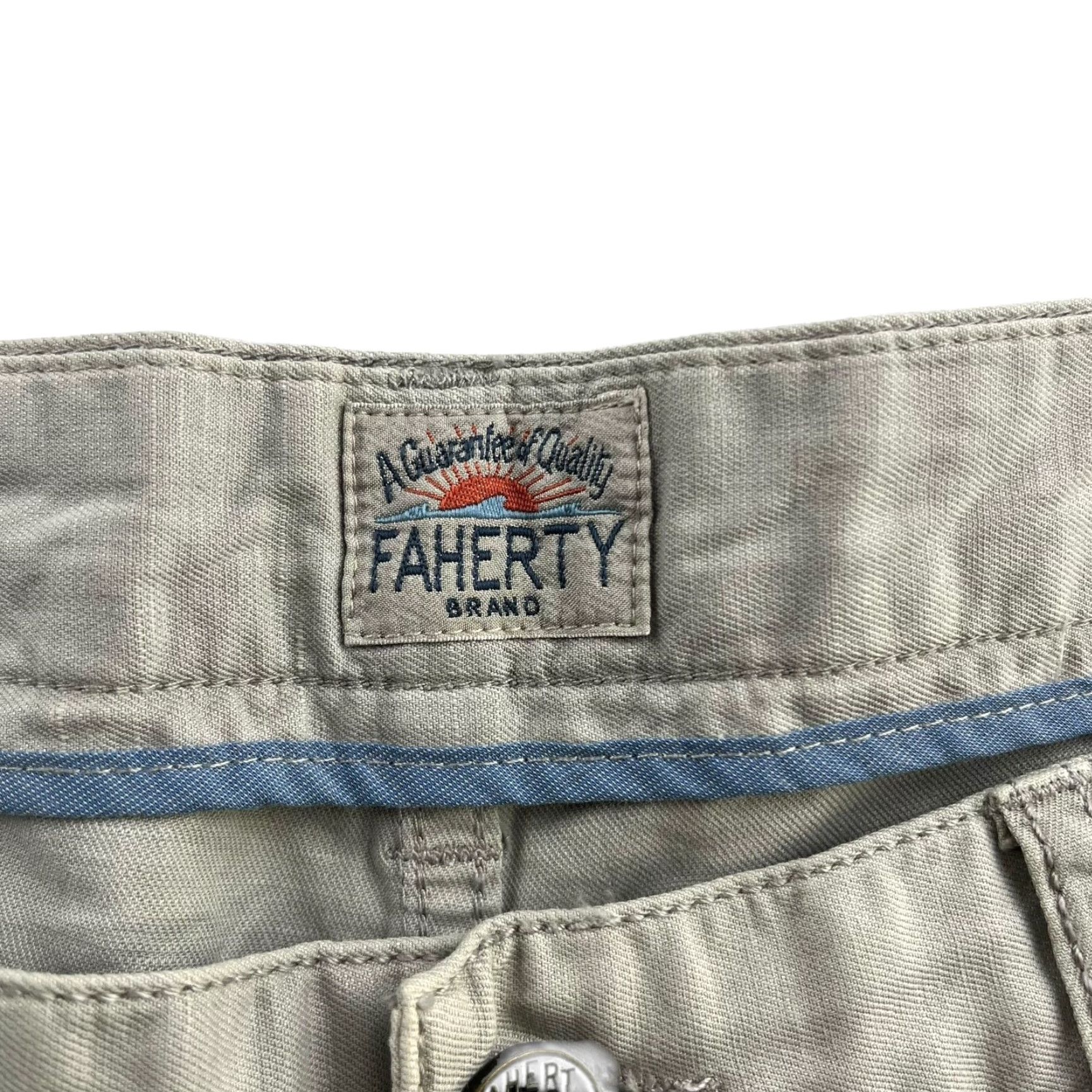 Faherty Faherty Men’s Pants Gray 5-Pocket Chino Cotton Blend 32x27 Mens Pants Regular Straight 5-Pocket Design Front Flat Front Casual/* Size US 32 / EU 48 - 6 Thumbnail