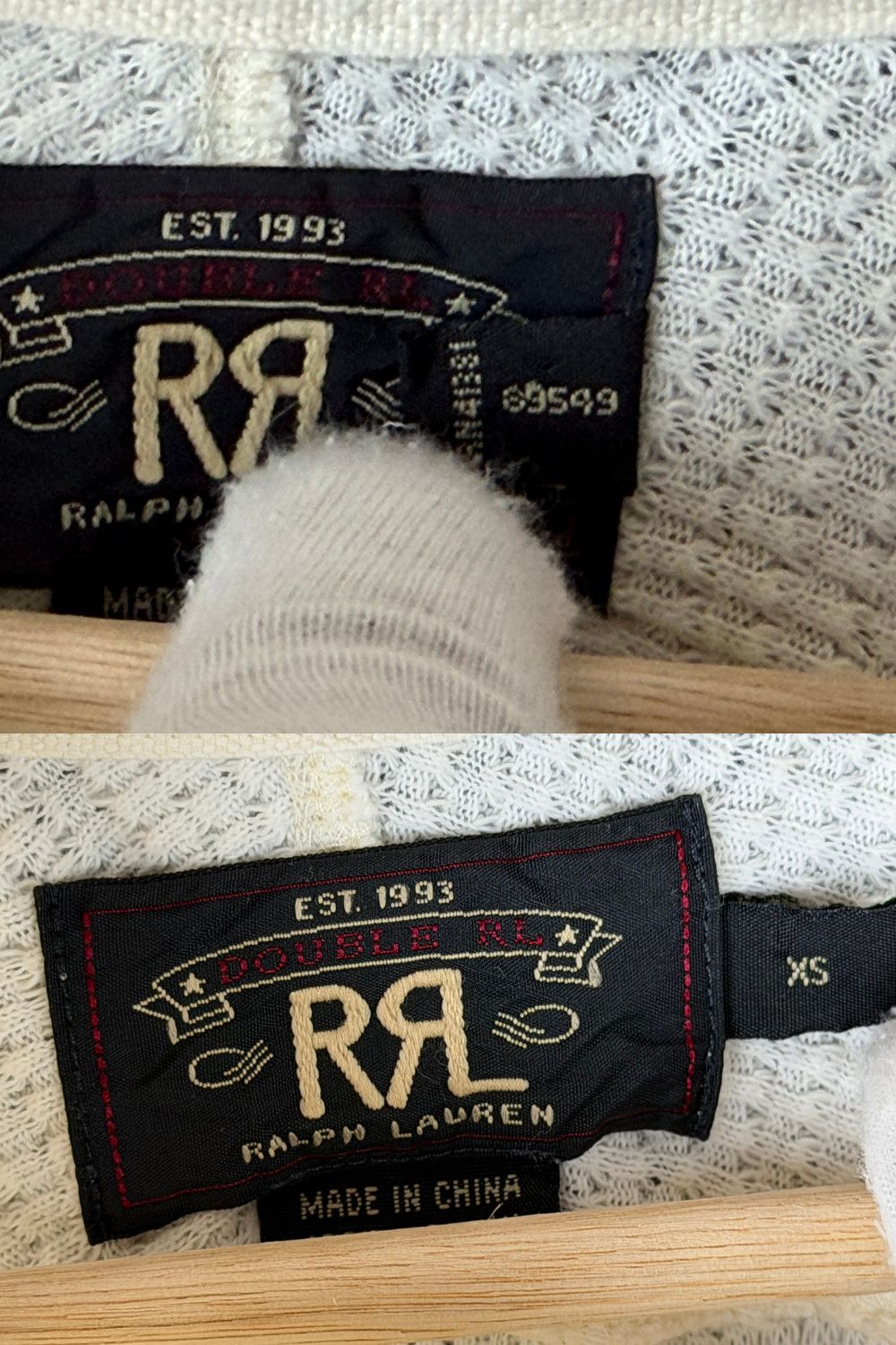 RRL Ralph Lauren RRL FW13 / Double RL Waffle-Knit Hooded Henley (Ecru) - XS Size US XS / EU 42 / 0 - 3 Thumbnail