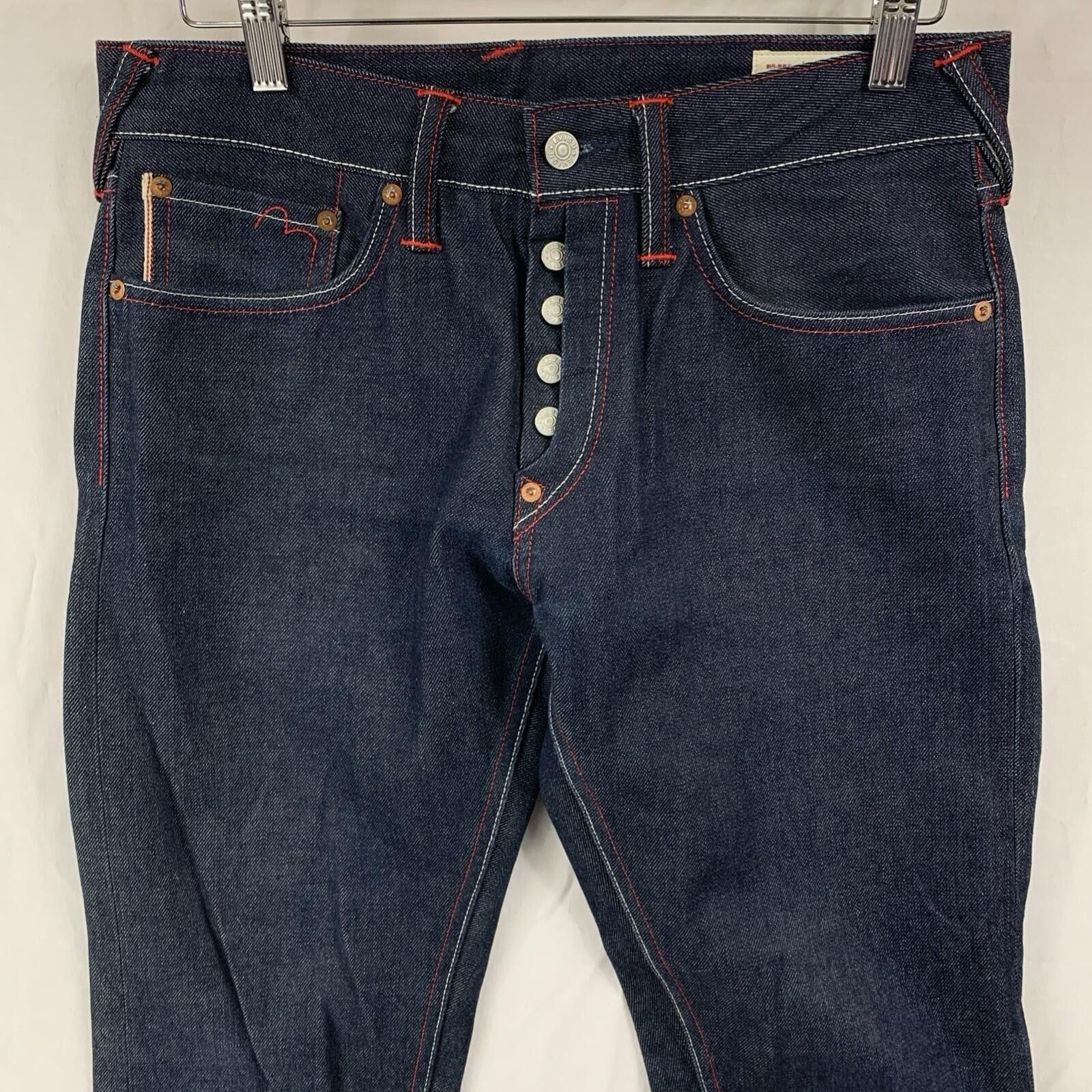 Evisu Evisu 2010 Selvedge Raw Denim Blue Jeans 32 Slim Fit Size US 32 / EU 48 - 4 Thumbnail