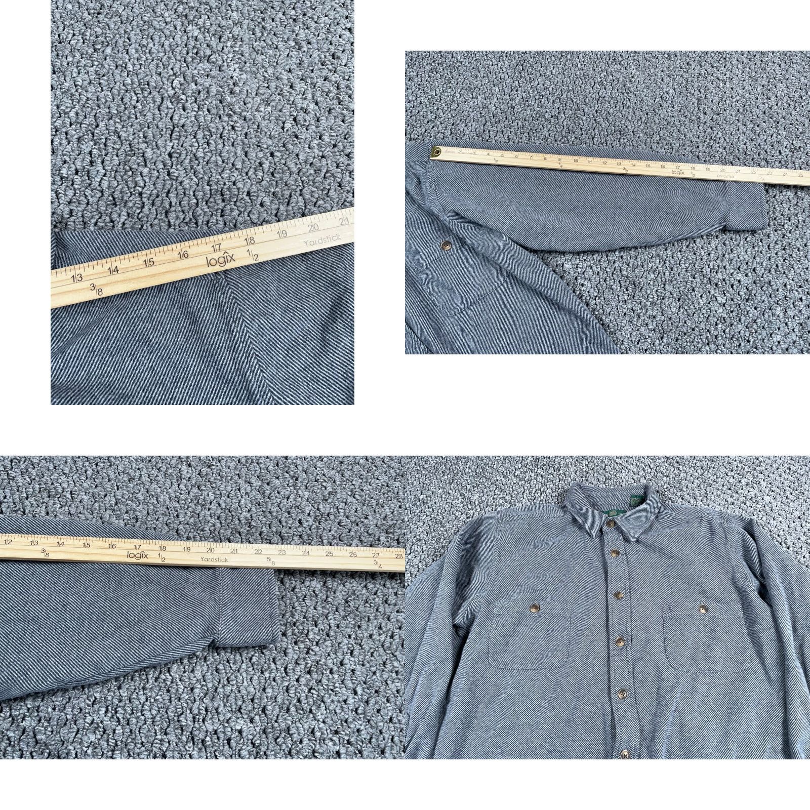 Orvis Orvis Heavyweight Flannel Shirt Men XL Gray Cotton Workwear Outdoor Grunge Button-Up Long Sleeve Casual Size US XL / EU 56 / 4 - 8 Thumbnail