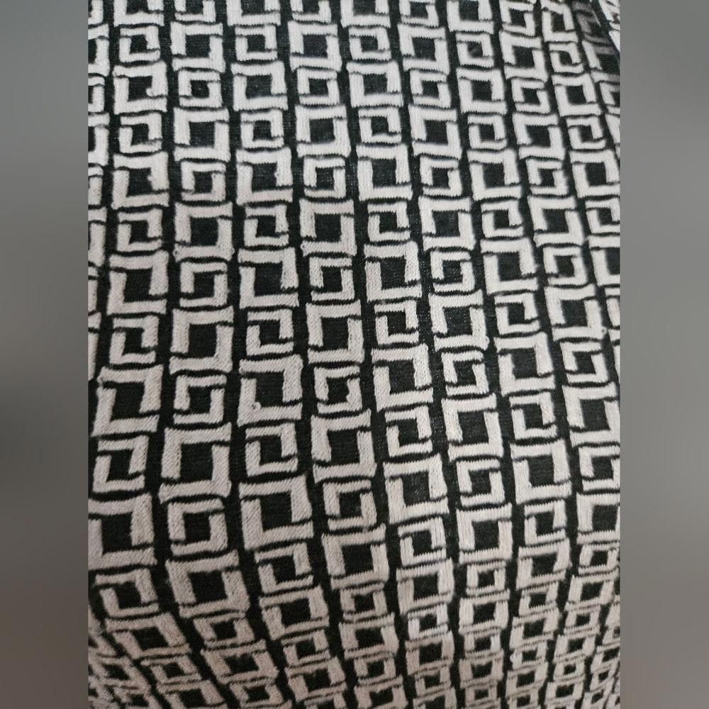 Designer Stylish Black and White Print Midi Dress Size M / US 6-8 / IT 42-44 - 8 Thumbnail