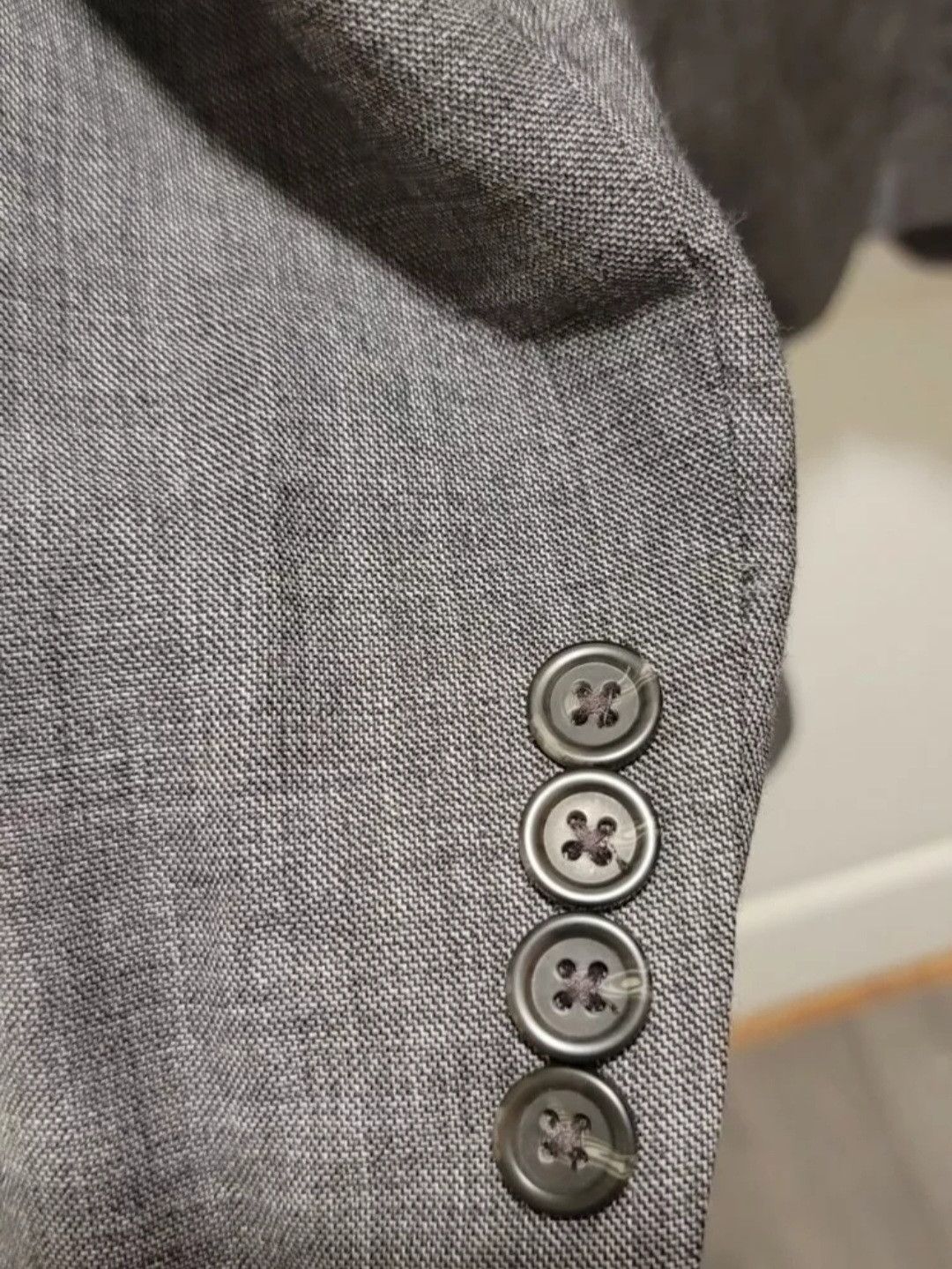 Chaps Men's Chaps Gray Blazer Suit Jacket Size 44R 100% Wool Size 44R - 9 Thumbnail