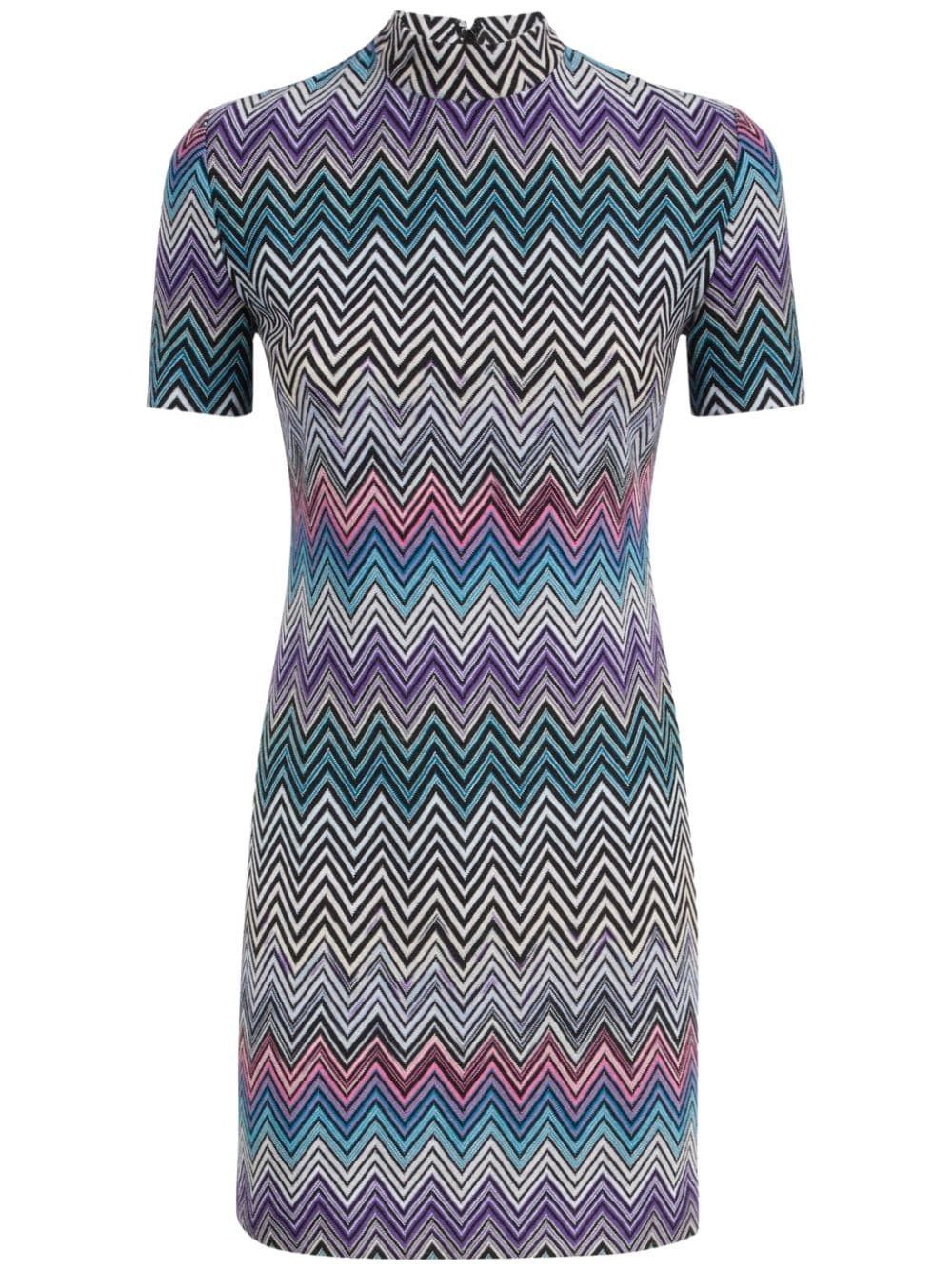 Missoni ZIG ZAG MOTIF WOOL MINI DRESS Size S / US 4 / IT 40 - 1 Thumbnail