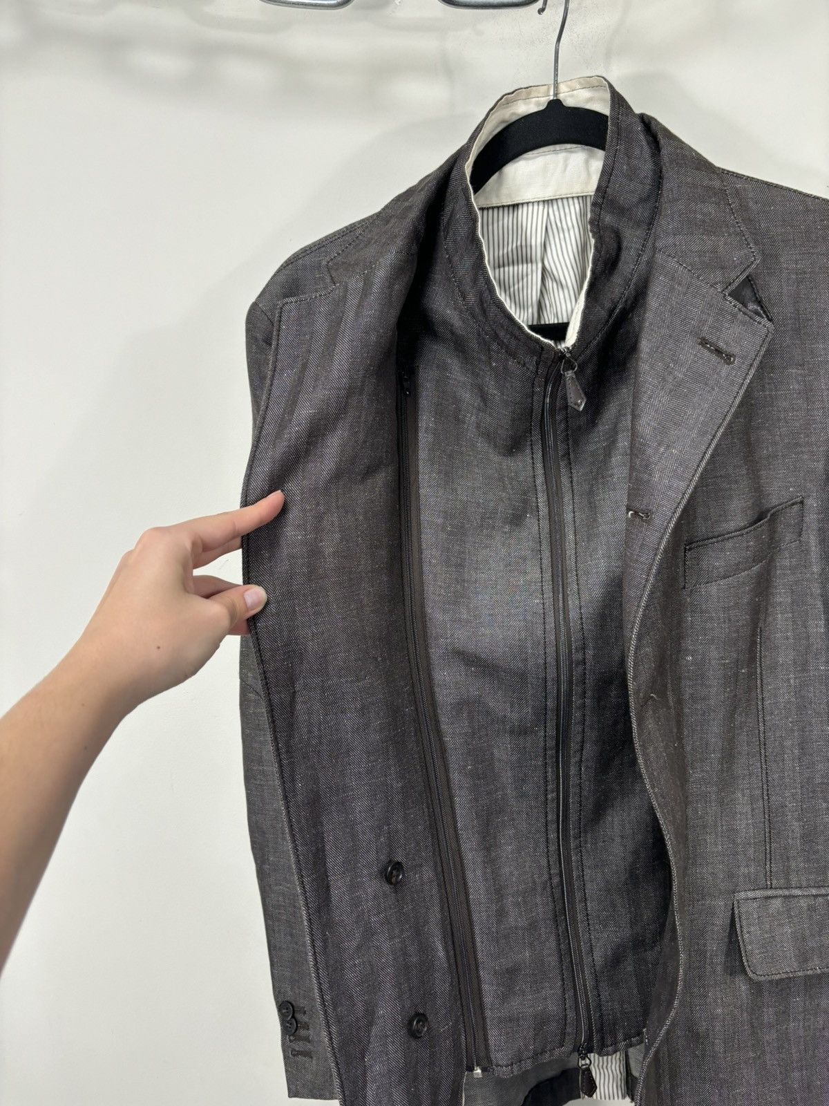 Corneliani Corneliani ID Men’s Double Cotton Linen Blazer Sport Jacket Size US M / EU 48-50 / 2 - 11 Thumbnail