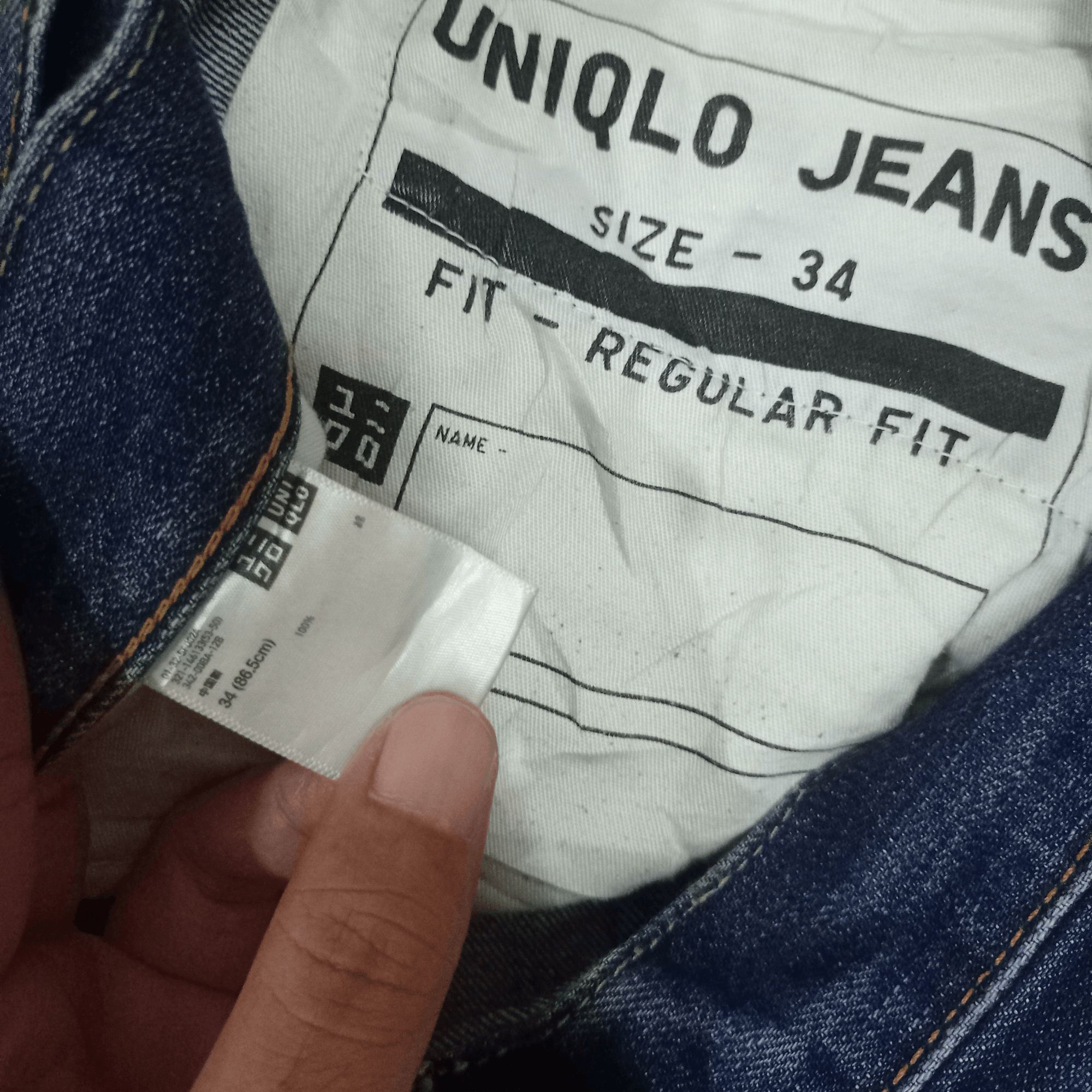 Japanese Brand × Uniqlo Vintage Uniqlo Selvedge Mud Wash Distressed Loose Jeans Size US 36 / EU 52 - 9 Thumbnail
