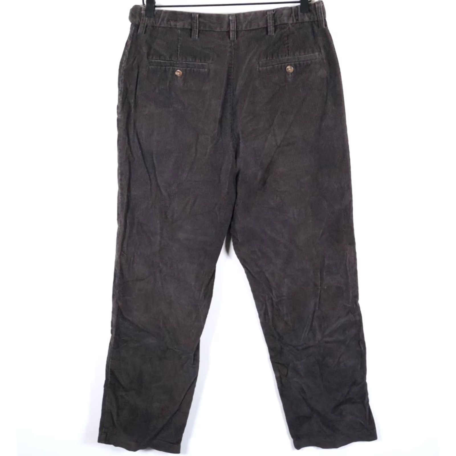 Haggar VTG Haggar Baggy Fit Corduroy Pants Men's 34 x 30 Dark Brown Regular Straight 90s Hipster Retro Vintage Tentative? Size US 34 / EU 50 - 2 Thumbnail
