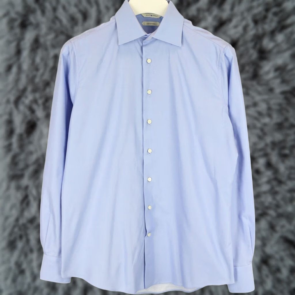 Suitsupply SUITSUPPLY Regular Fit Formal Shirt Men's Blue Spread Collar 37 / 14 1/2 Size 36R - 1 Thumbnail