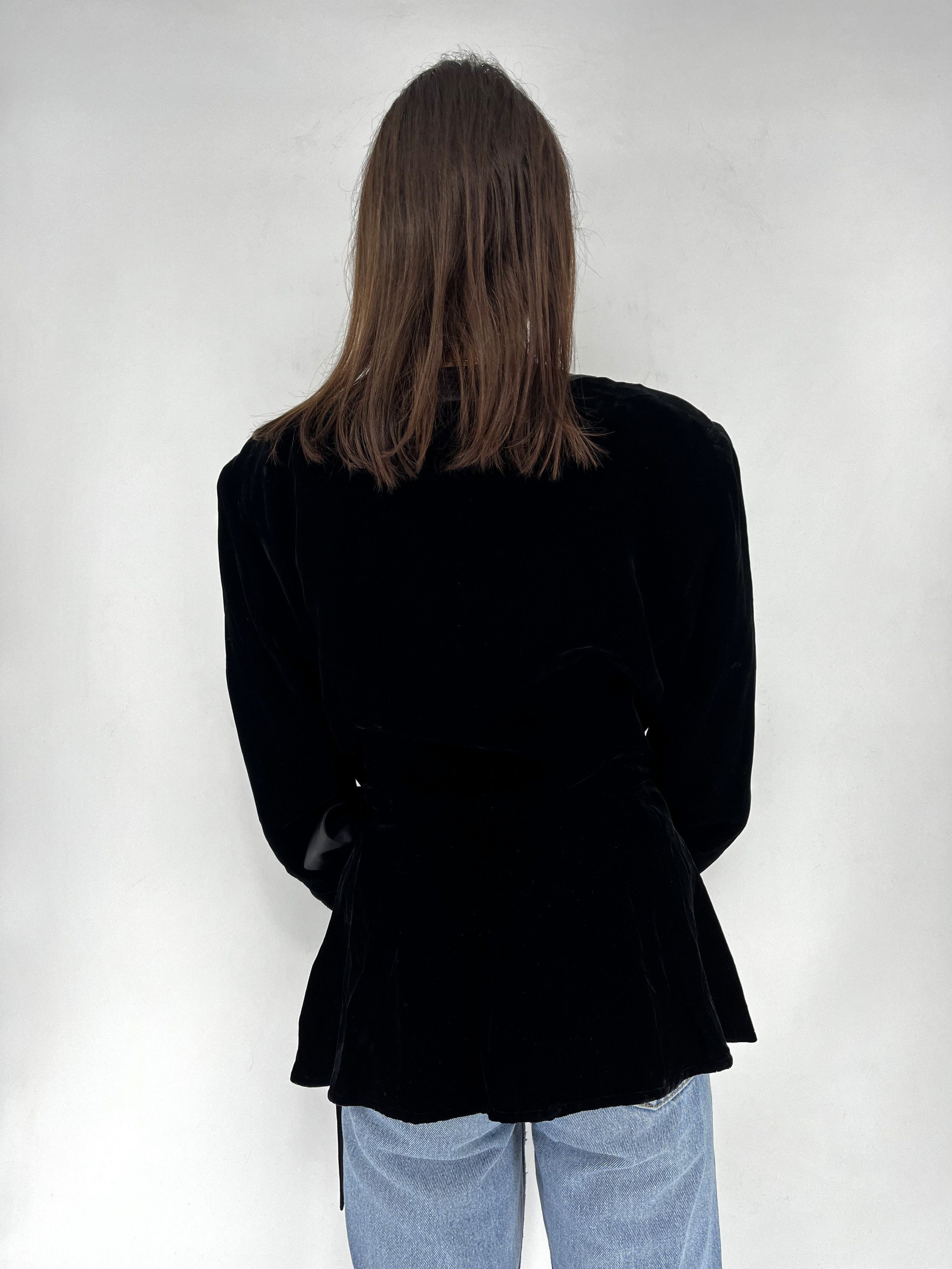 Japanese Brand × Sonia Rykiel Vintage Sonia Rykiel Velour Belted Blazer Made in France Size S / US 4 / IT 40 - 4 Thumbnail