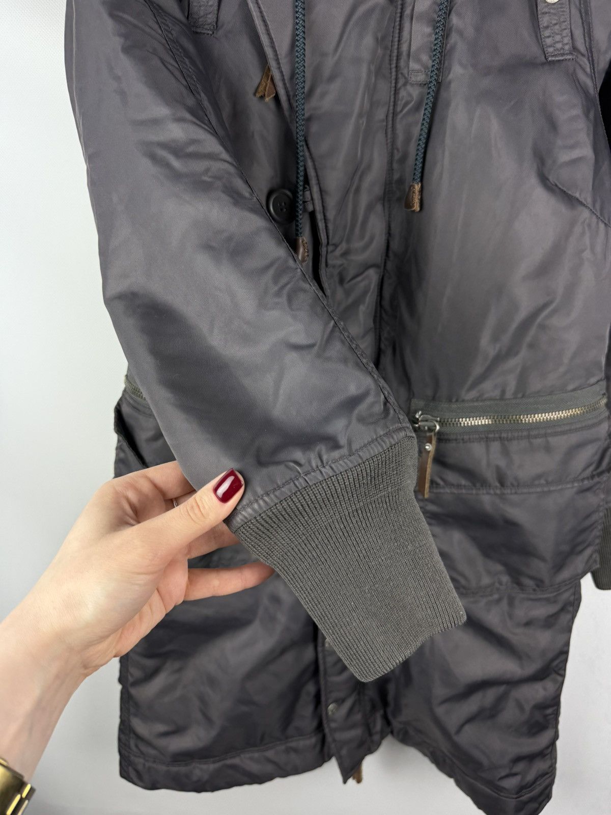 Diesel × Vintage Diesel Vintage Ladies Y2K Nylon Hooded Parka Jacket Size S Size S / US 4 / IT 40 - 11 Thumbnail