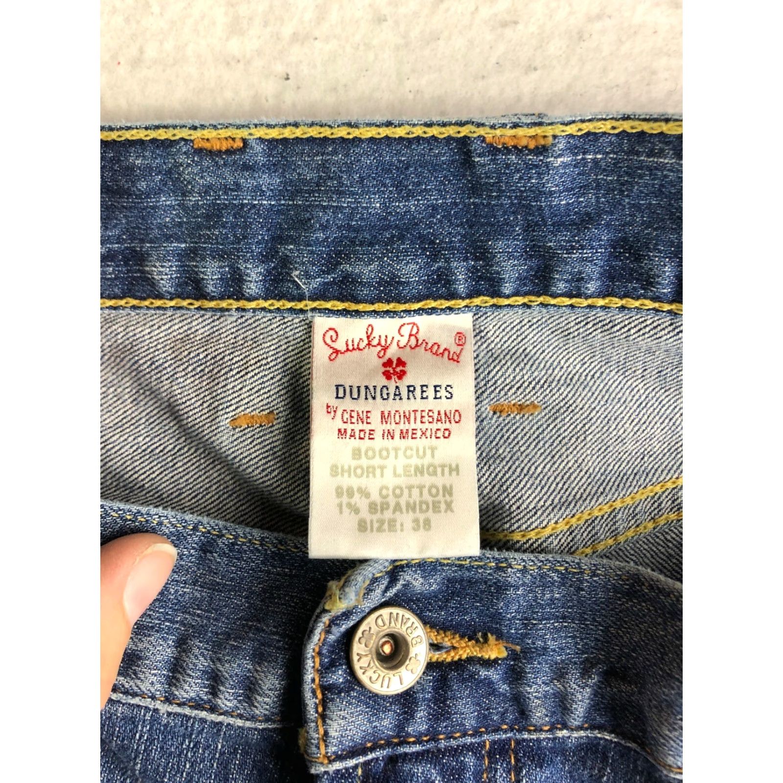 Lucky Brand Lucky Brand Mens Size 38 Short Bootcut Mid Rise Blue Denim Jeans Size US 38 / EU 54 - 7 Thumbnail