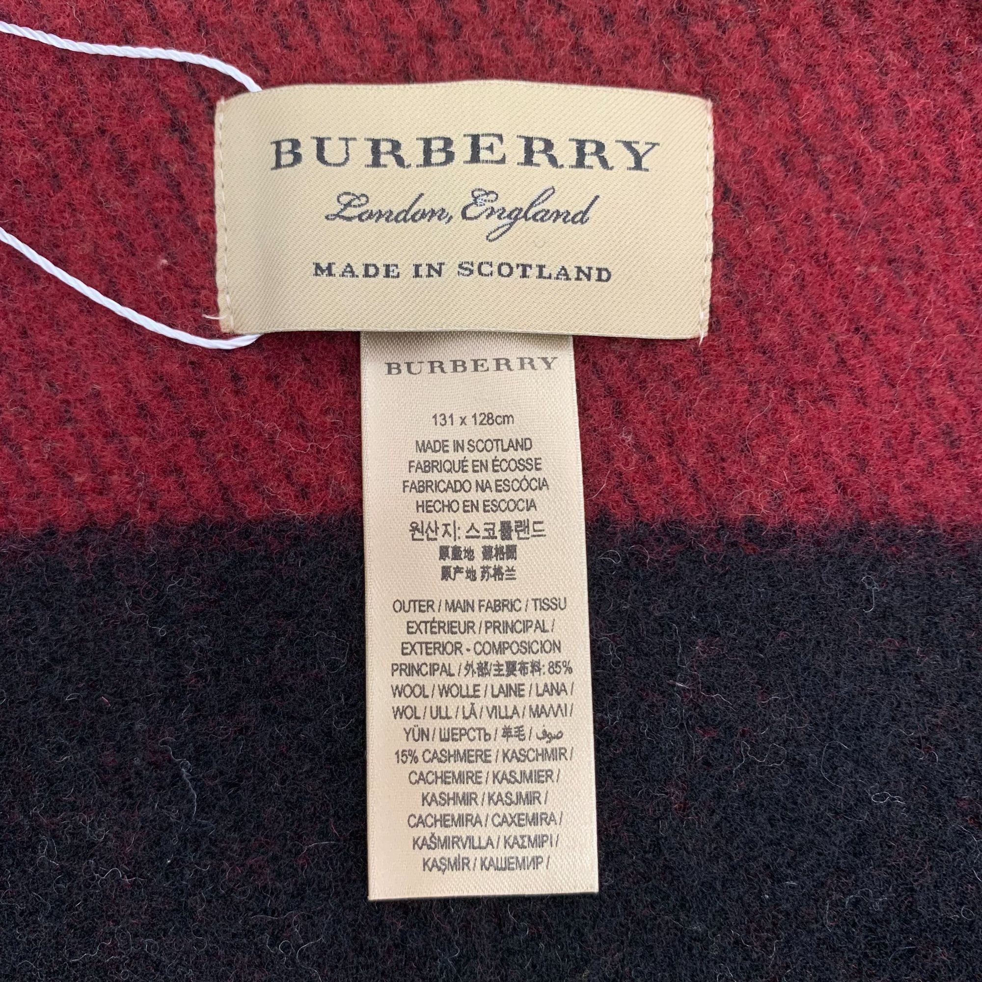 Burberry Burberry London England Made In Scotland Wool & Cashmere Ble Size ONE SIZE - 4 Thumbnail
