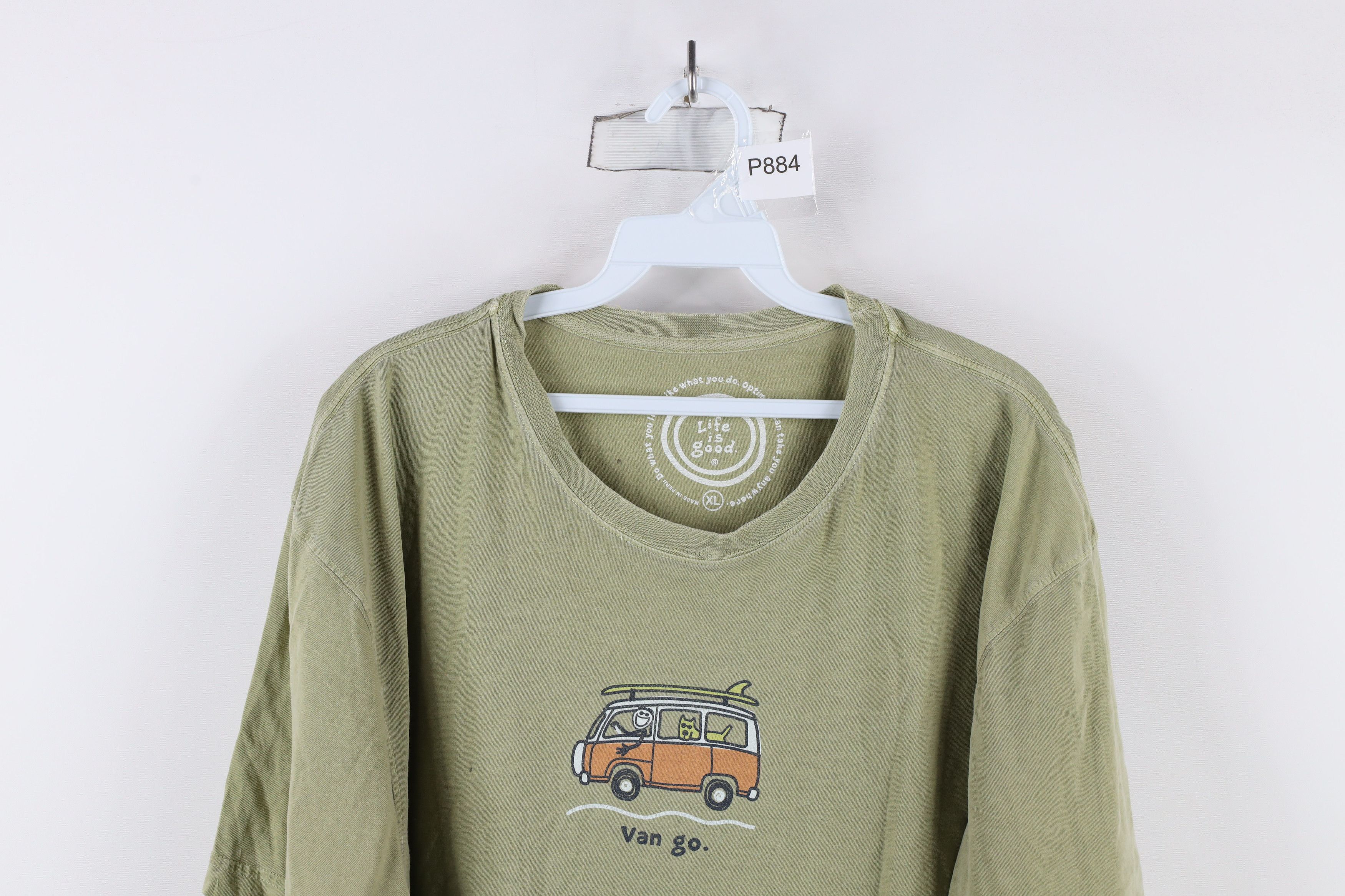 Life is Good × Vintage Vintage Life Is Good Spell Out Van Go Dog Surfing T-Shirt Size US XL / EU 56 / 4 - 2 Thumbnail