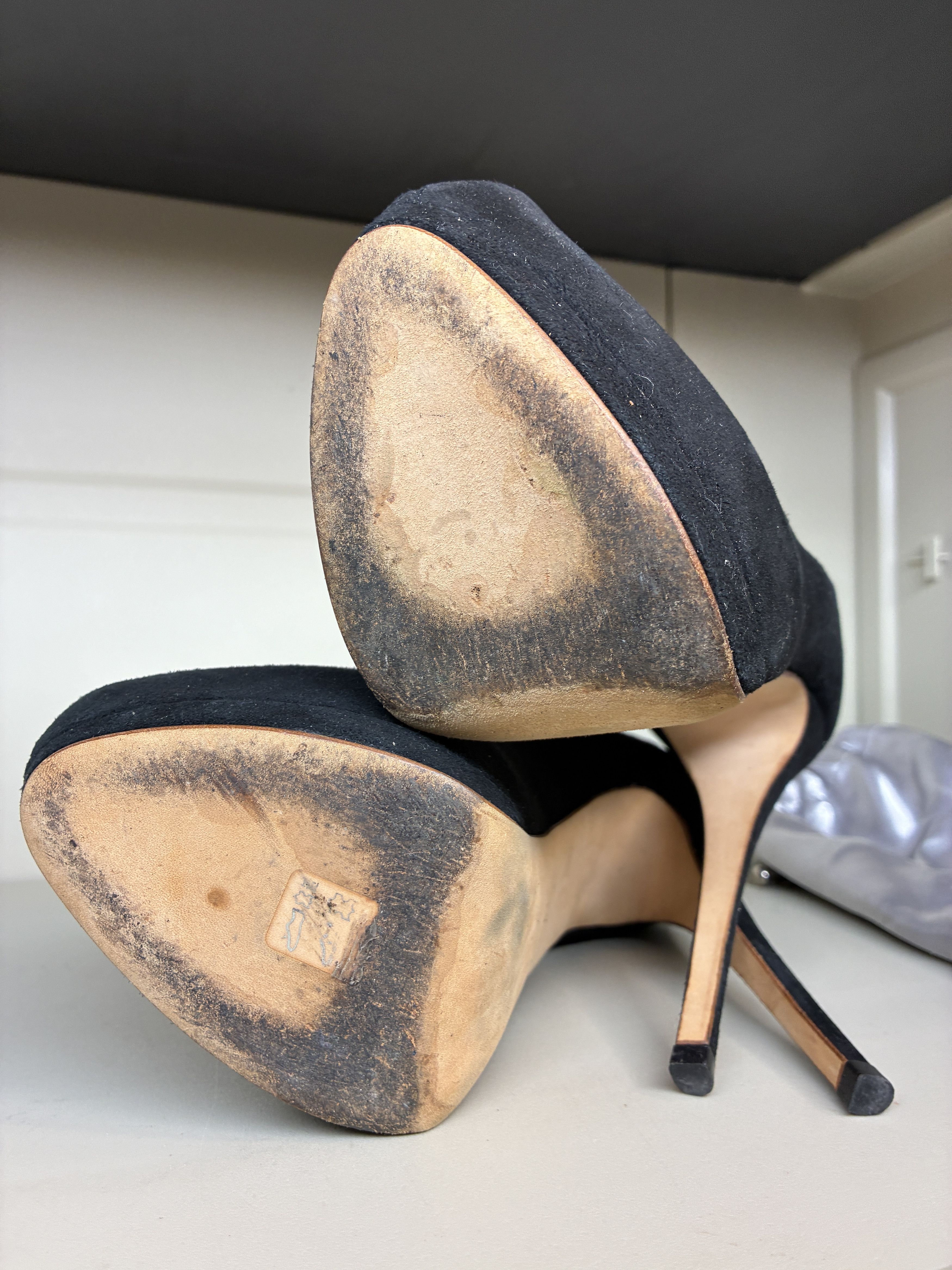 Giuseppe Zanotti Giuseppe Zanotti Pink Suede Satin Toe Platform Pumps Sz 38 Size US 7.5 / IT 37.5 - 7 Thumbnail