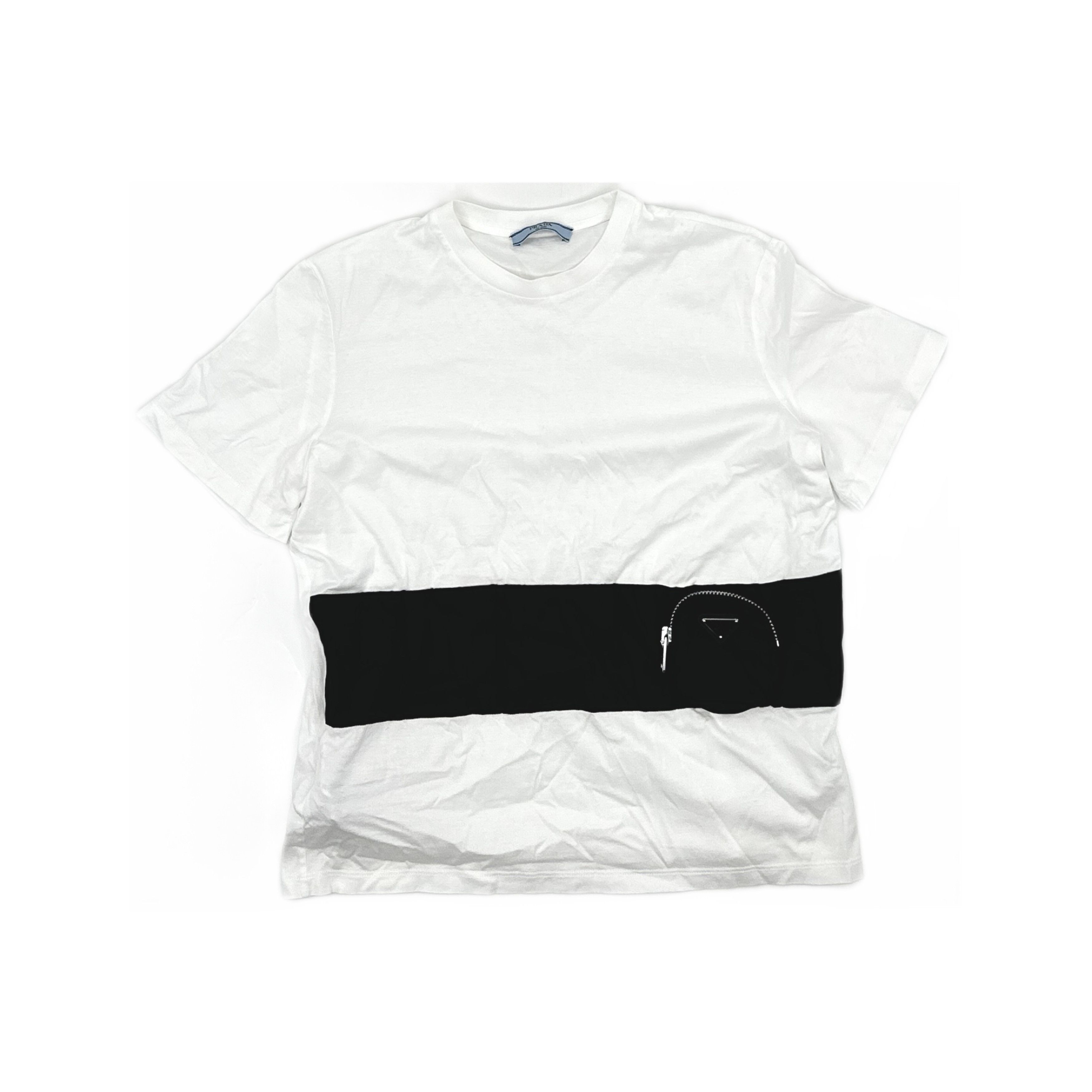 Prada Prada Leather Panel T-Shirt Size M Size M / US 6-8 / IT 42-44 - 1 Thumbnail
