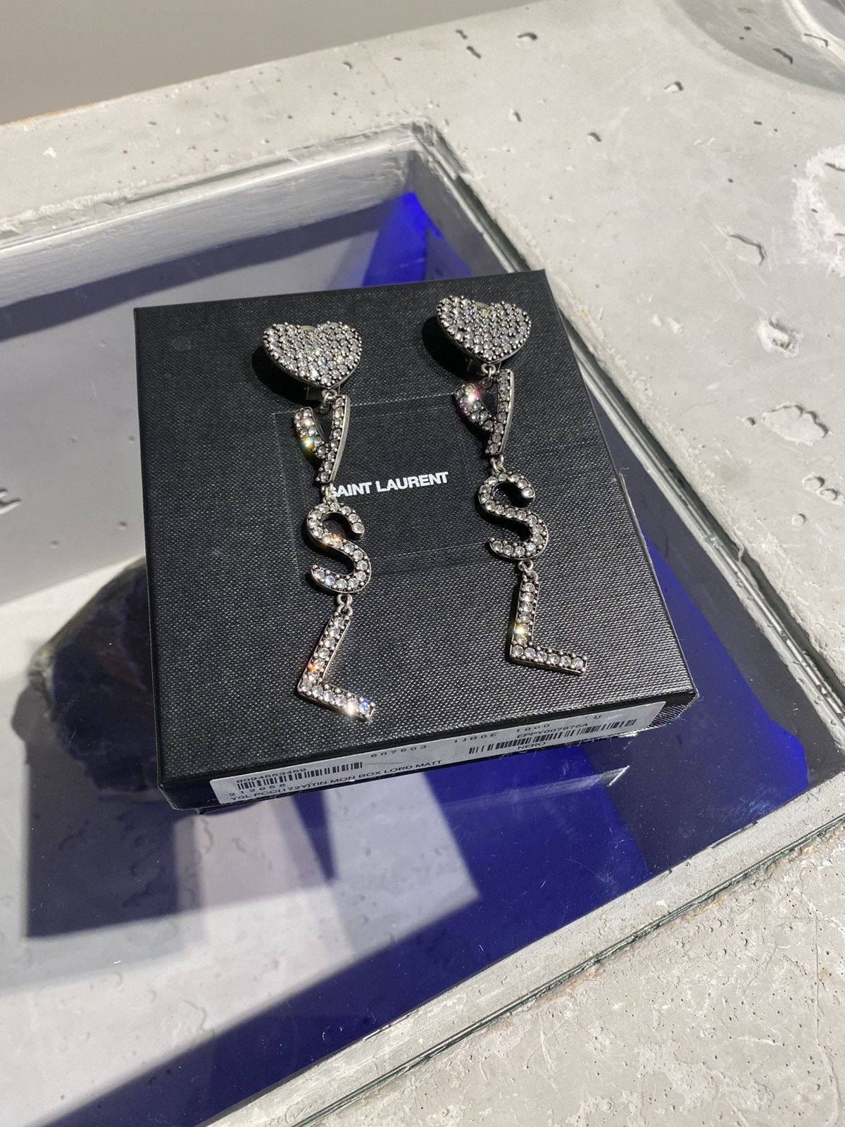 Saint Laurent Paris BNWT Saint Laurent YSL Crystal Earrings Size ONE SIZE - 2 Thumbnail