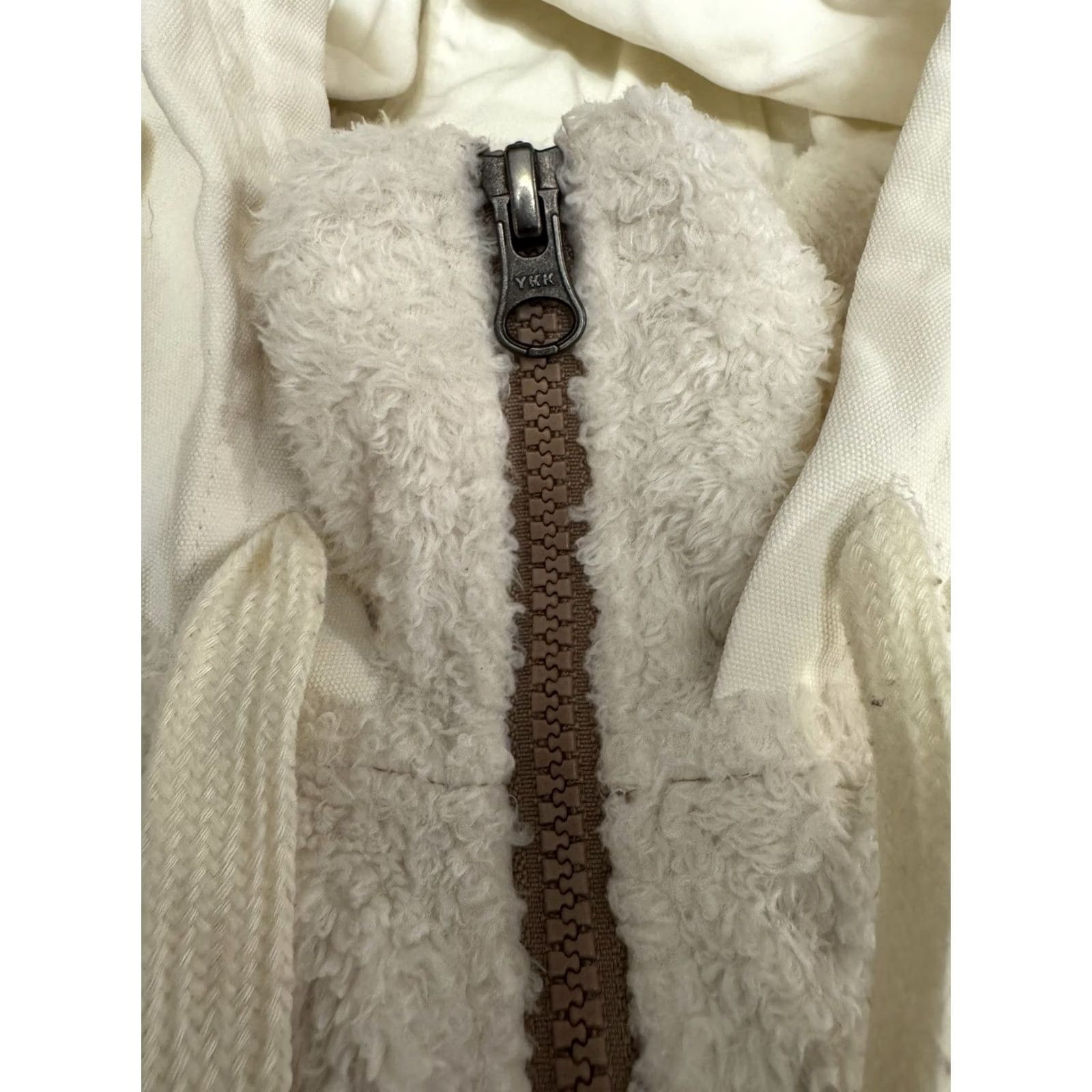 Marmot Marmot Fleece 1/2 Zip Hooded Jacket White Cream/Brown Womens XL Jacket Hooded Fleece Womens XL Marmot White Cream/Brown Size XL / US 12-14 / IT 48-50 - 3 Thumbnail