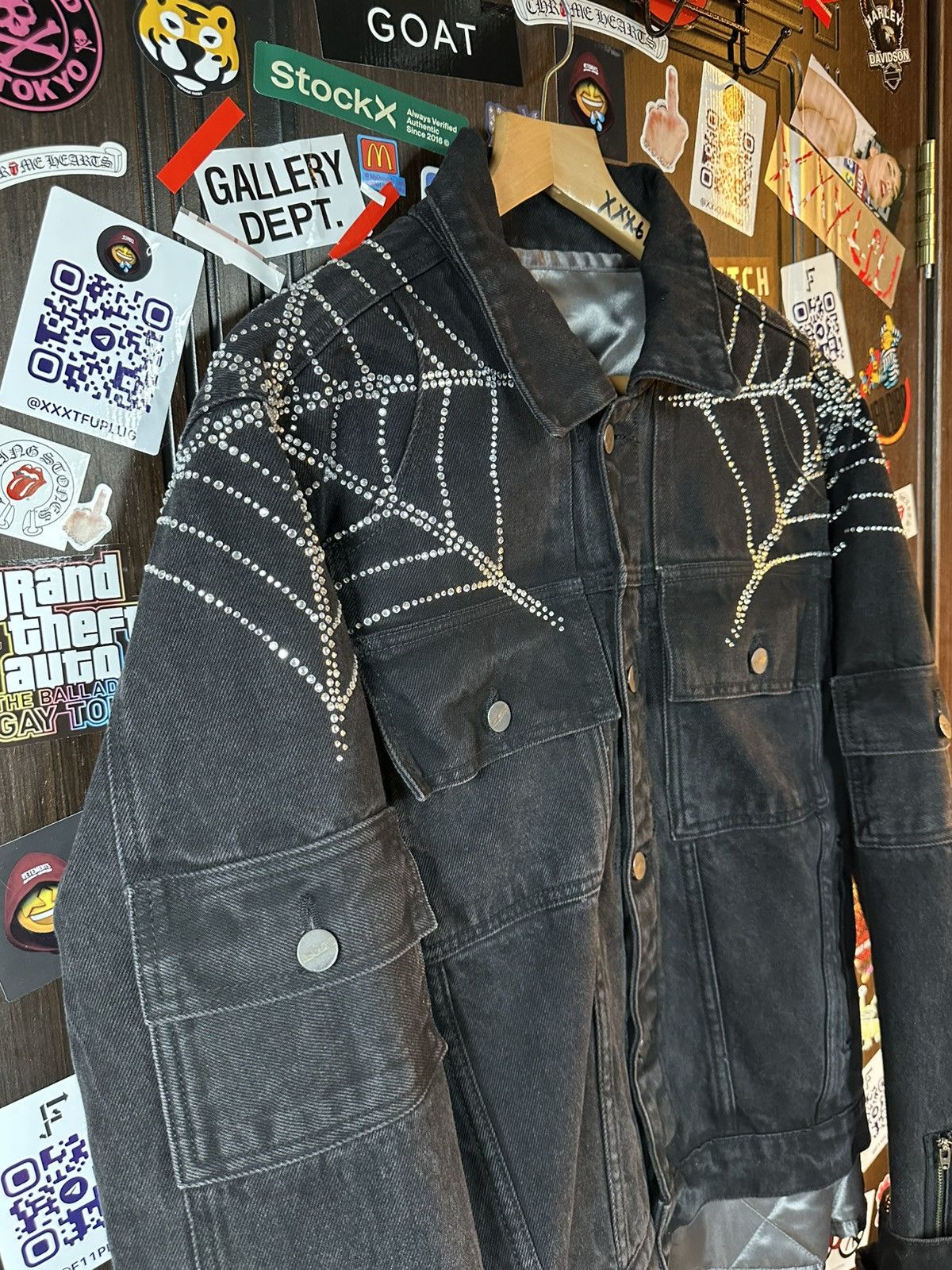 Sp5der × Young Thug OG Spider Worldwide 2019 Denim Jacket RARE Size US M / EU 48-50 / 2 - 12 Thumbnail