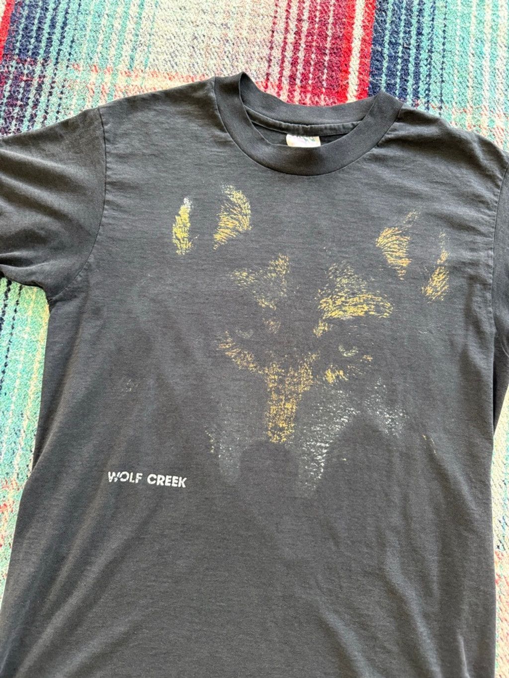 Hanes Men's Hanes Black Wolf Creek Short Sleeve Tee M Size US M / EU 48-50 / 2 - 2 Thumbnail
