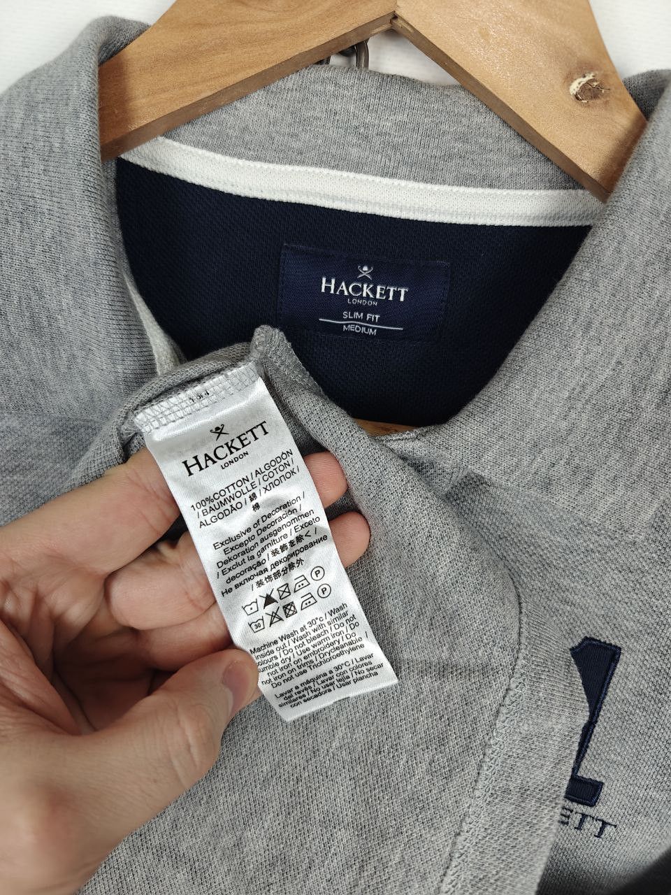 Hackett Hackett London Polo T-Shirt Collared 1 Gray size M Size US M / EU 48-50 / 2 - 9 Thumbnail