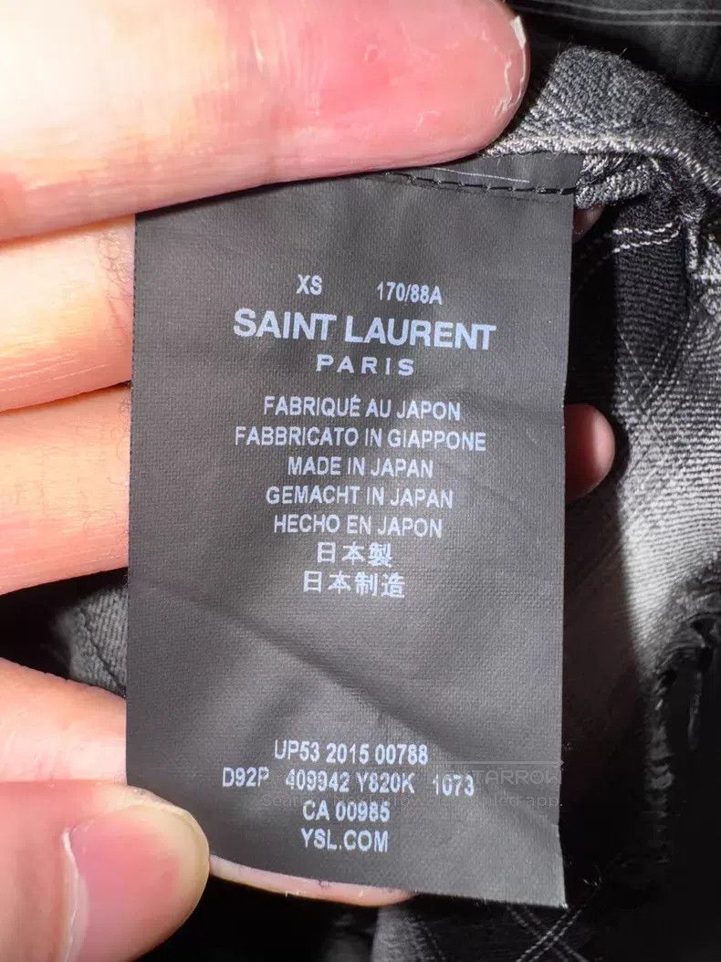 Saint Laurent Paris Saint Laurent Paris Point Collar Black and White and Grey Size US XS / EU 42 / 0 - 9 Thumbnail