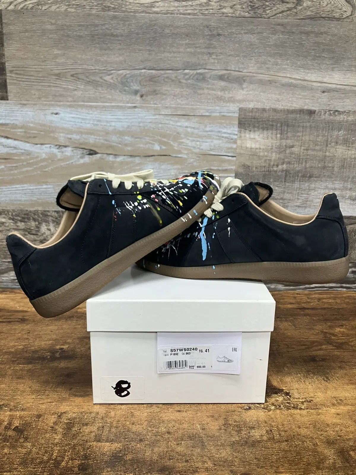 Maison Margiela Maison Margiela Paint Splatter Replica Low Black 8 41 Size US 8 / EU 41 - 2 Thumbnail