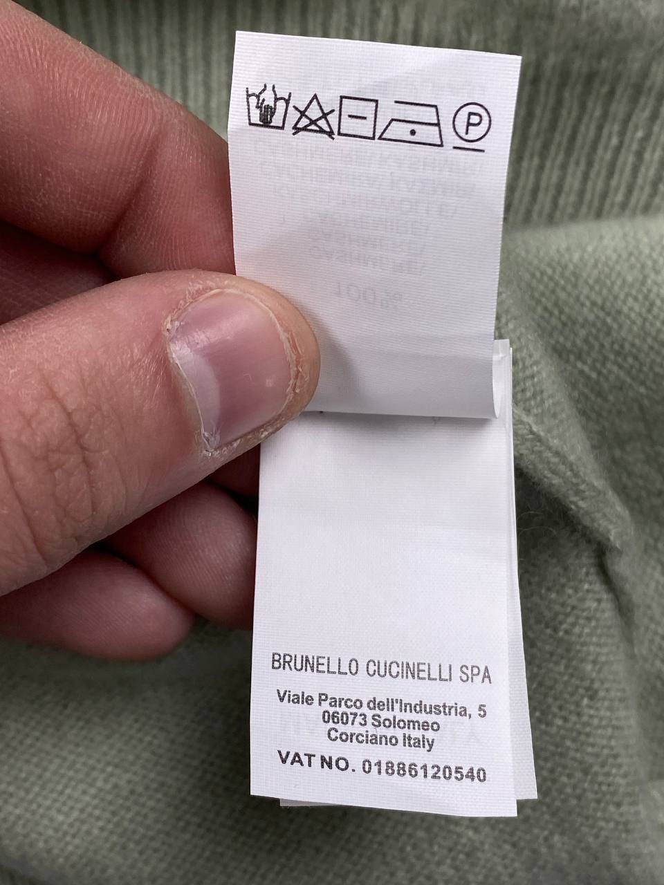 Brunello Cucinelli Brunello Cucinelli Cashmere Sweater Men Size 52 Green Size US L / EU 52-54 / 3 - 8 Thumbnail