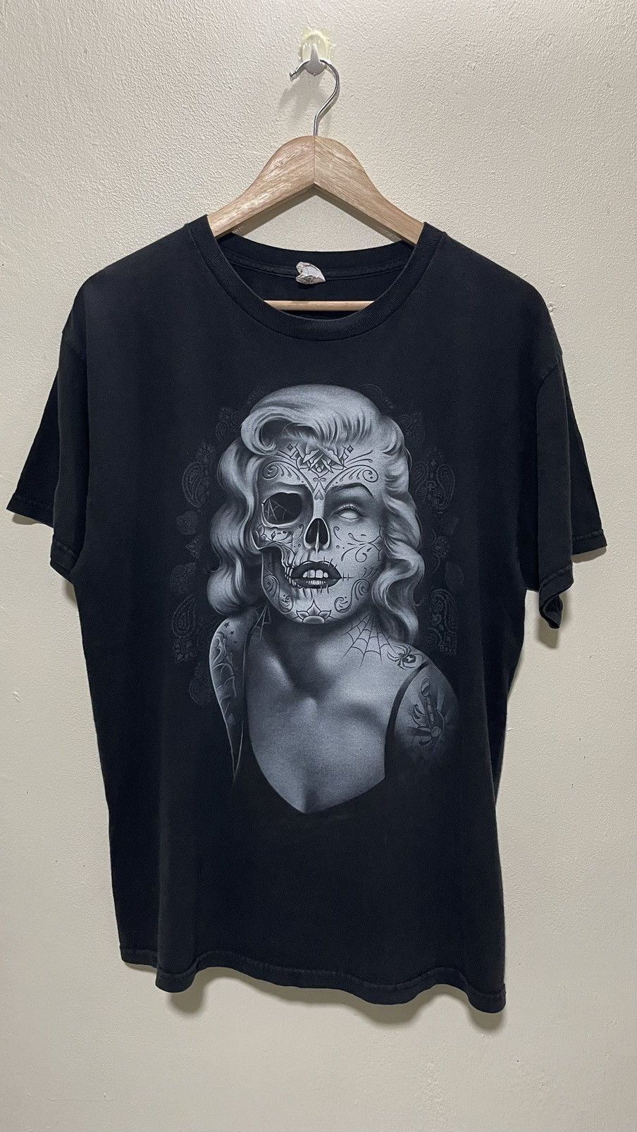 Vintage Y2k Marilyn Monroe Sugar Skull Day of The Dead Size US M / EU 48-50 / 2 - 1 Thumbnail