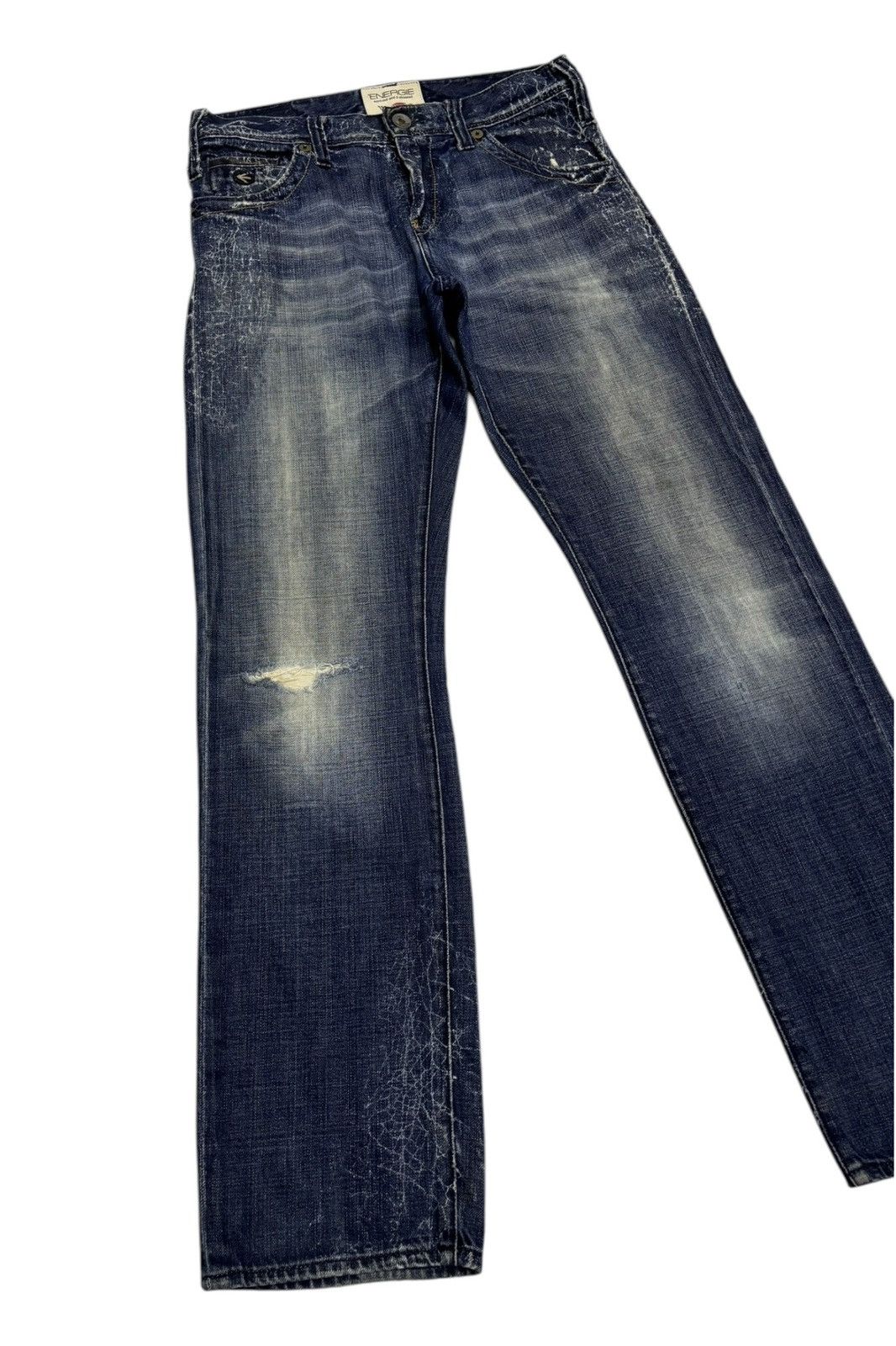 Energie 🔥ENERGIE SPIDER WEB DISTRESSED DENIM JEANS Size US 30 / EU 46 - 2 Thumbnail