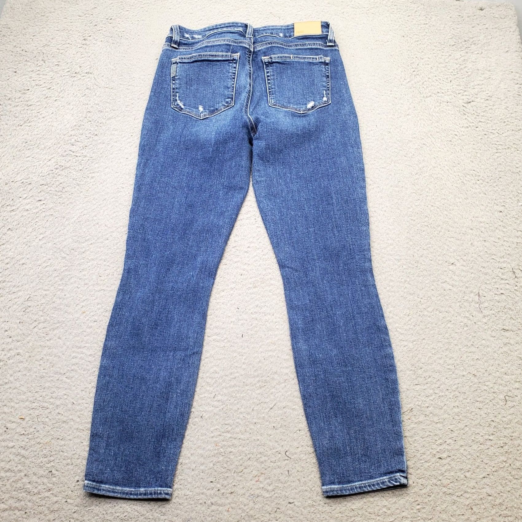 Paige Paige Verdugo Crop Jeans Womens 27 Blue Denim Distressed Skinny Leg Size 27" / US 4 / IT 40 - 2 Thumbnail