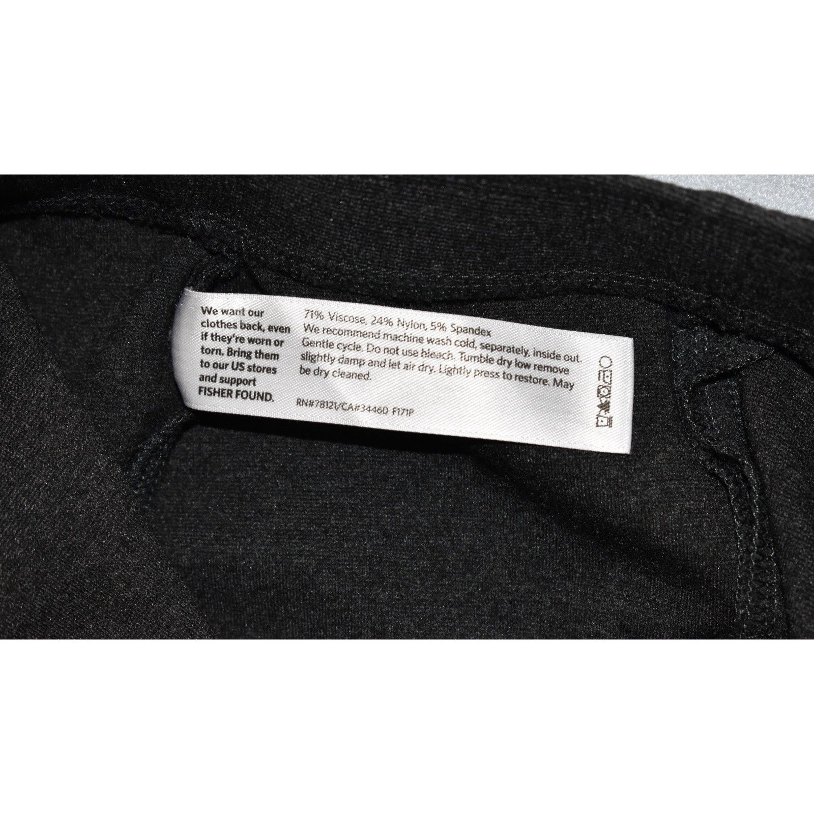 Eileen Fisher EILEEN FISHER Charcoal Viscose Blend Pull On Pants Size S Size 29" - 5 Thumbnail