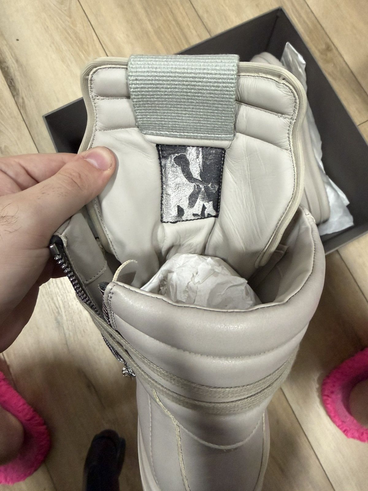 Rick Owens Rick owens cream geobasket Size US 8 / EU 41 - 5 Thumbnail