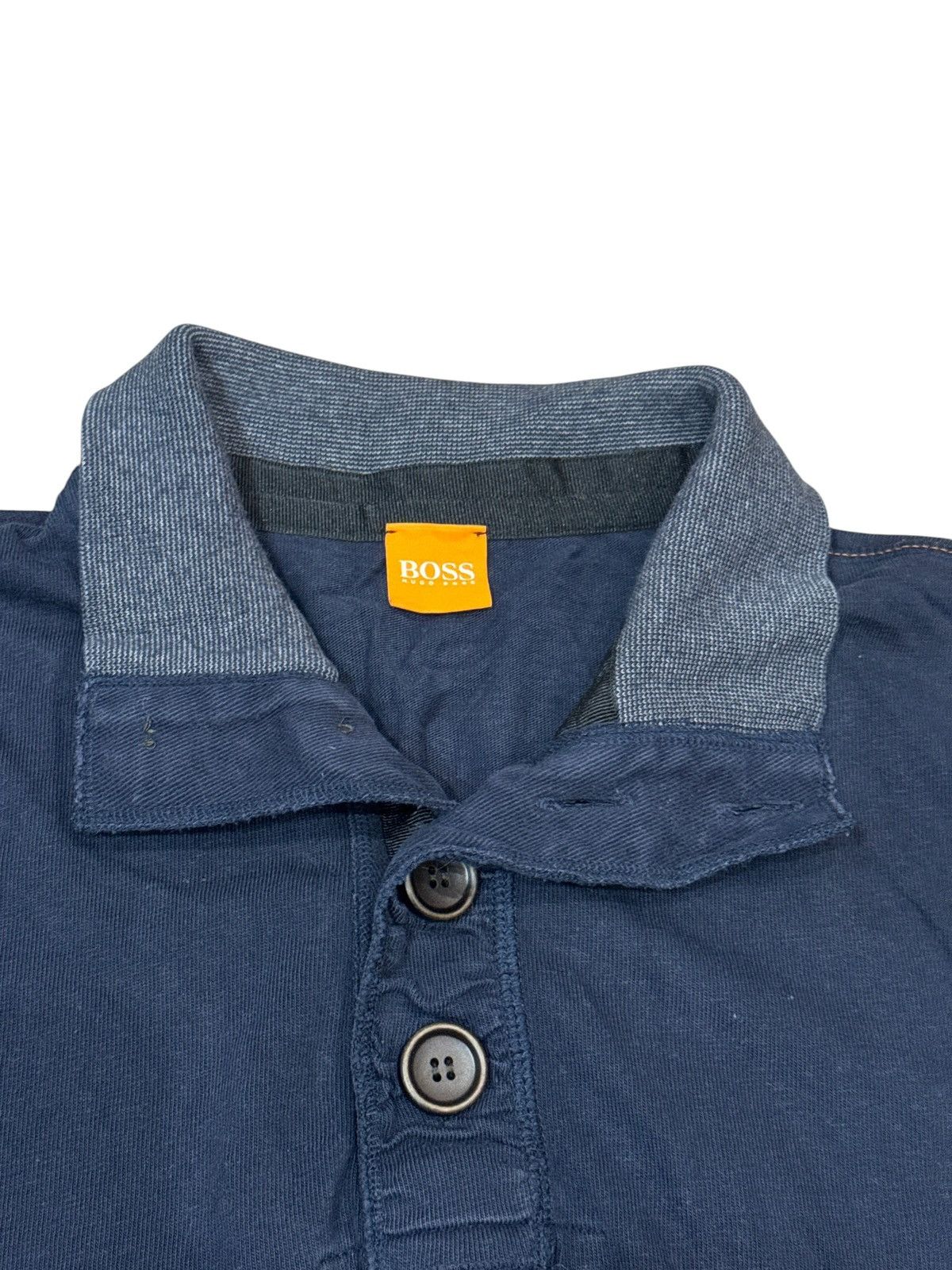 Hugo Boss Hugo Boss Orange Mock Neck Button Jumper Sweatshirt Large Size US L / EU 52-54 / 3 - 2 Thumbnail