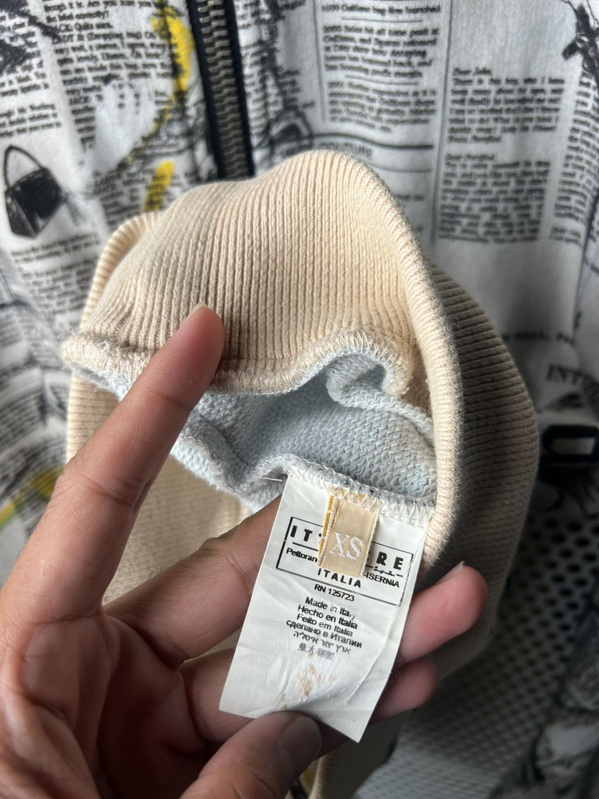 John Galliano 2010 John Galliano Gazette Newspaper Print Zip Hoodie Size US M / EU 48-50 / 2 - 8 Thumbnail